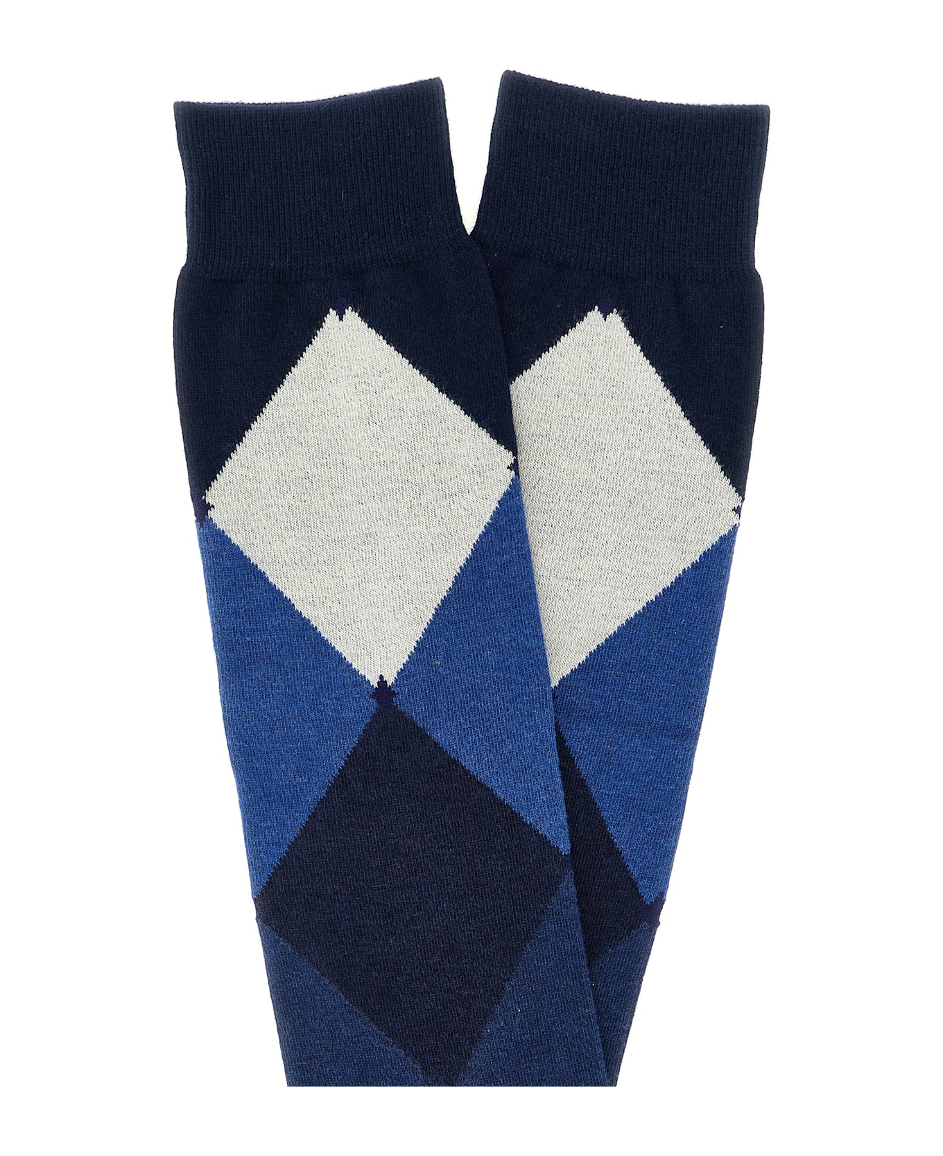 Ballantyne Diamond-shaped Socks - Blue