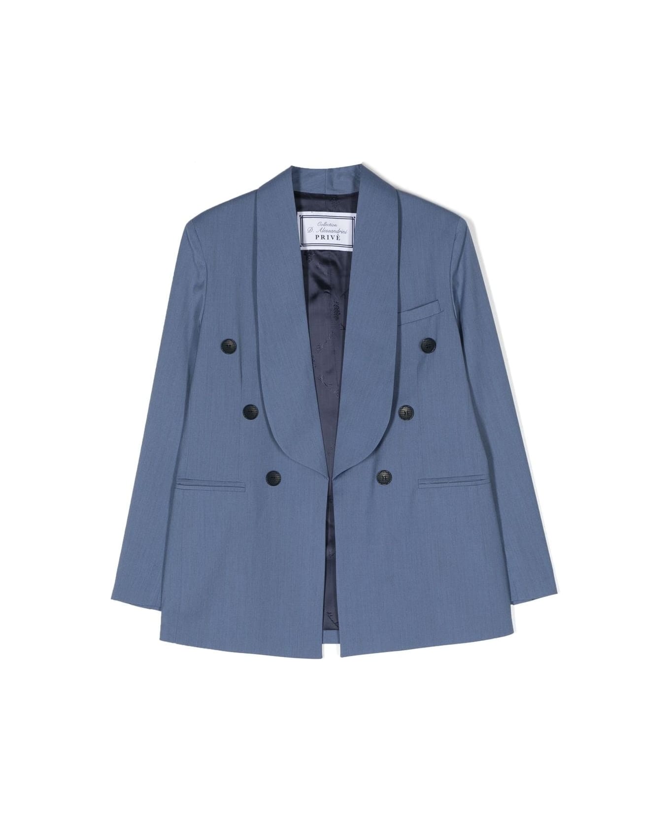Daniele Alessandrini Jacket With Decorative Buttons - Light blue コート＆ジャケット