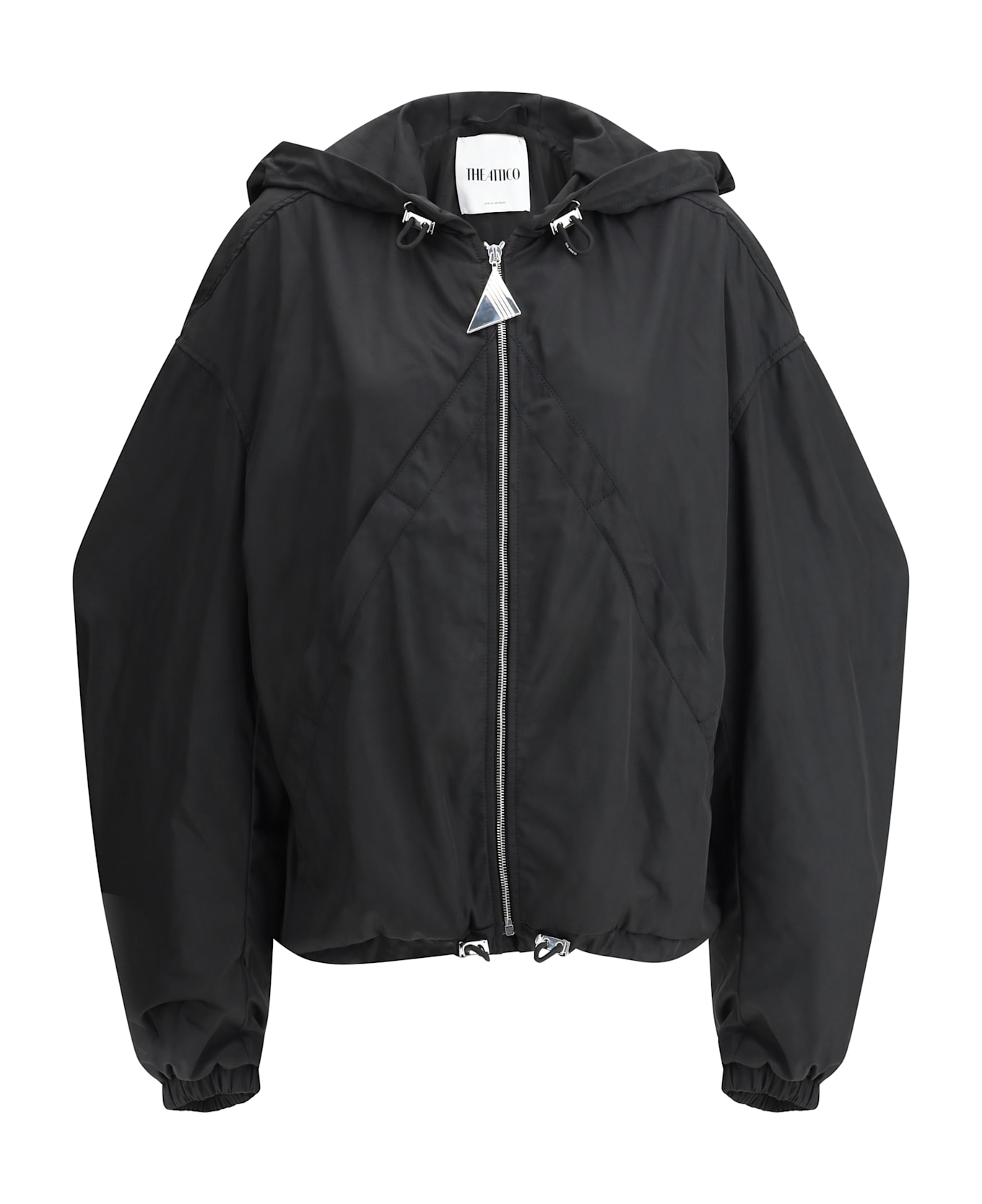 The Attico Nylon Windbreaker Jacket - Black