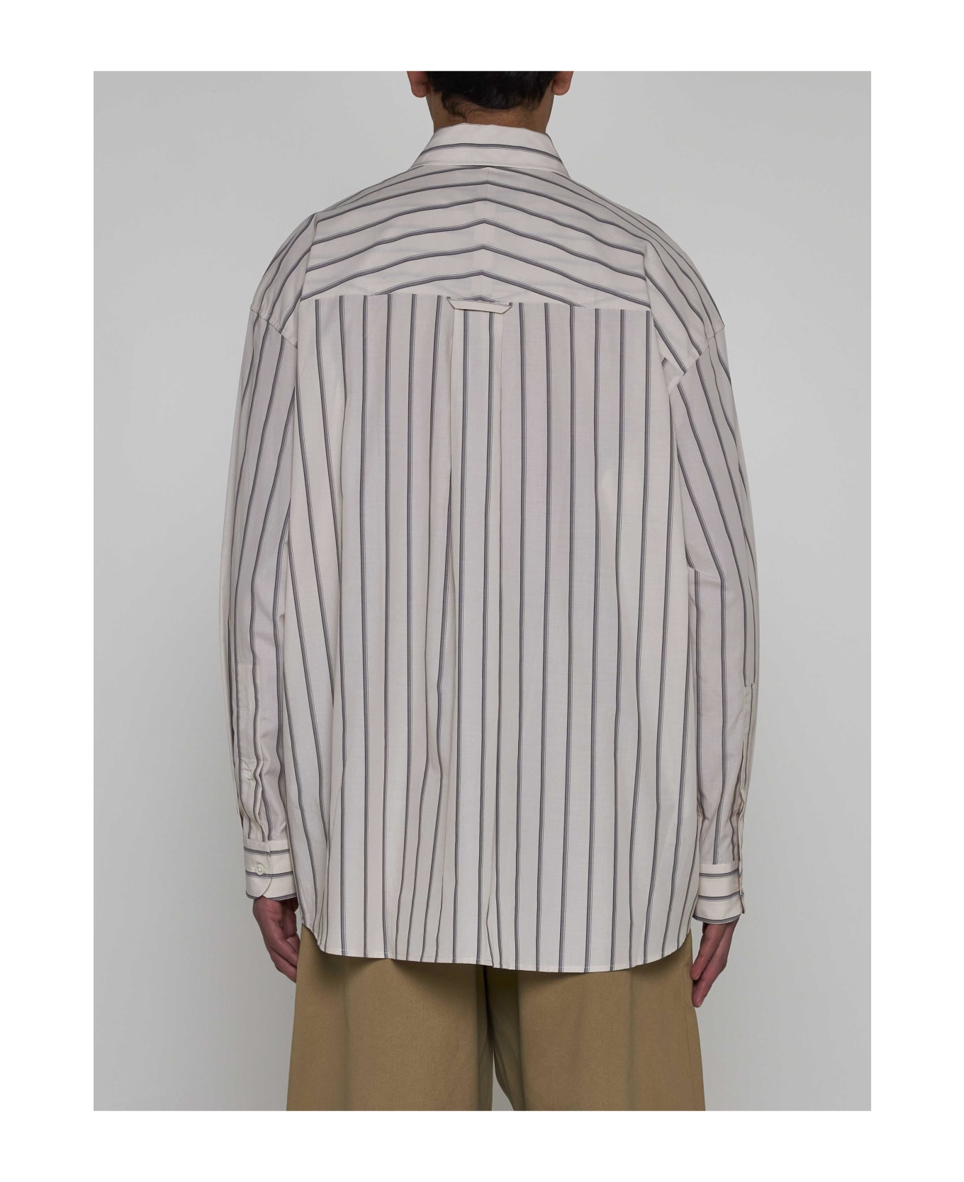 Studio Nicholson Loche Pinstriped Cotton Shirt - BEIGE シャツ