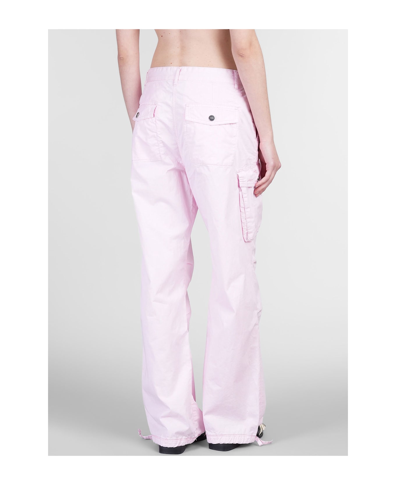 Ganni Pants In Rose-pink Cotton - rose-pink