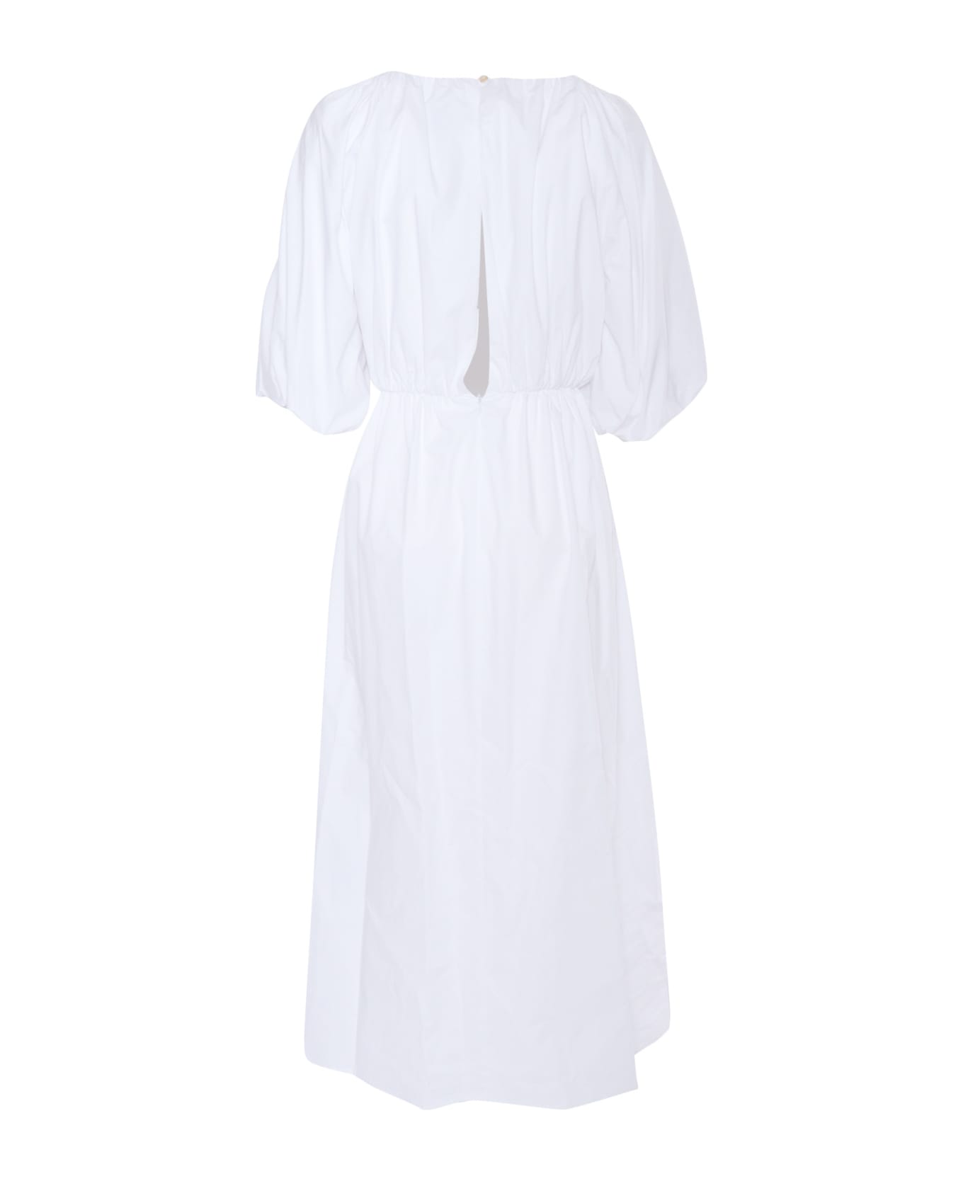 Ballantyne White Midi Dress - WHITE