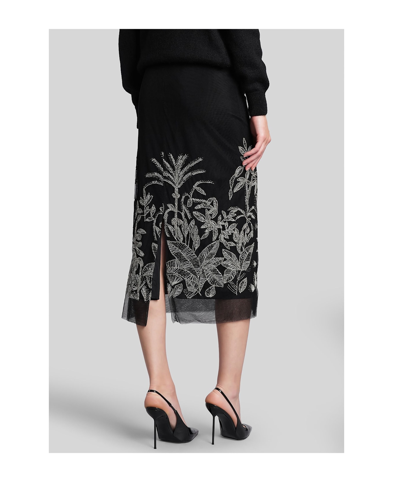 Costarellos Leyla Skirt In Black Polyamide - black