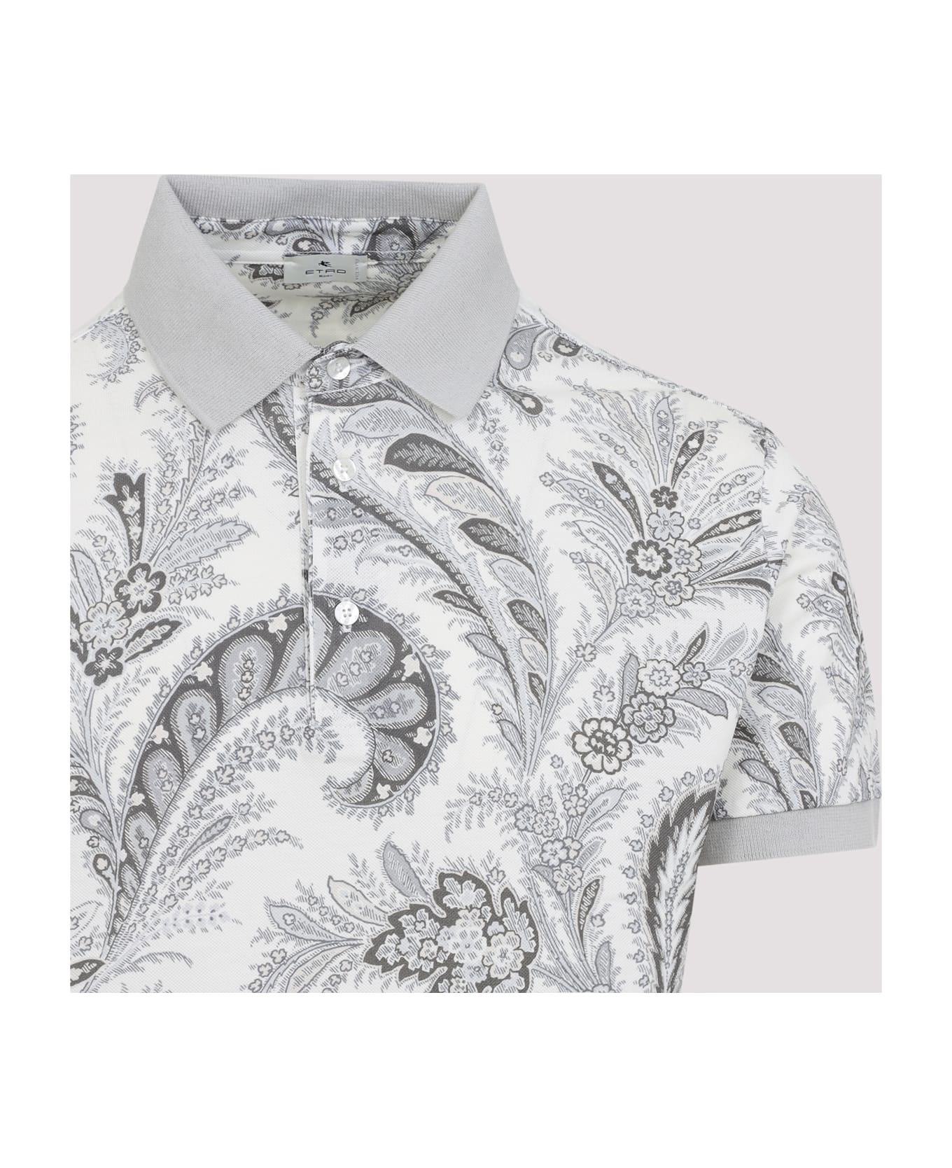 Etro Roma Polo - Stampa F.do Grigio