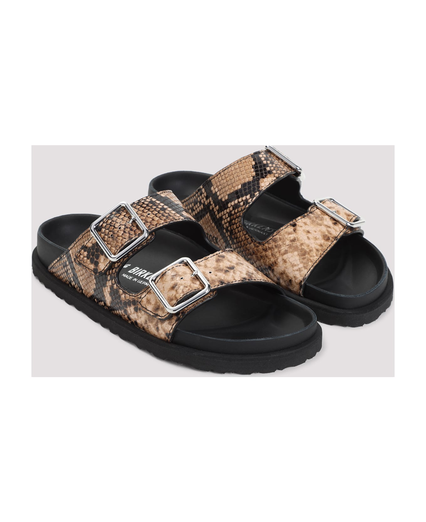 Birkenstock Arizona Double Buckle Sandal - NATURALSNAKEBROWN