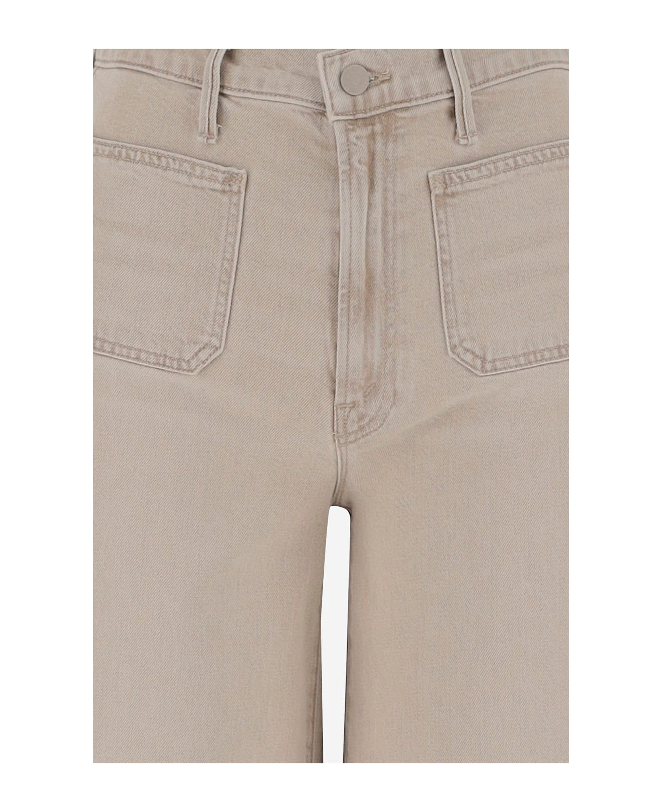 Mother Cotton Undercover Sneak Jeans - Beige