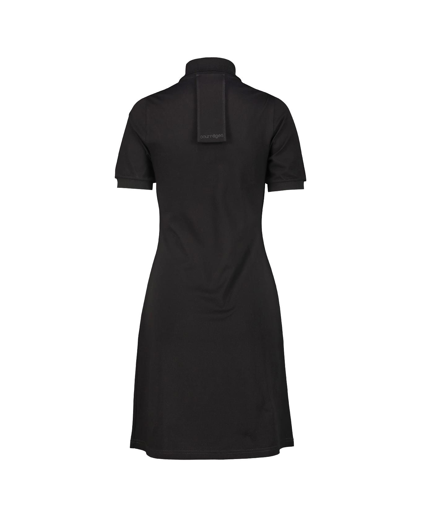 Courrèges Courrège Polo Piquè Mini Dress - Black