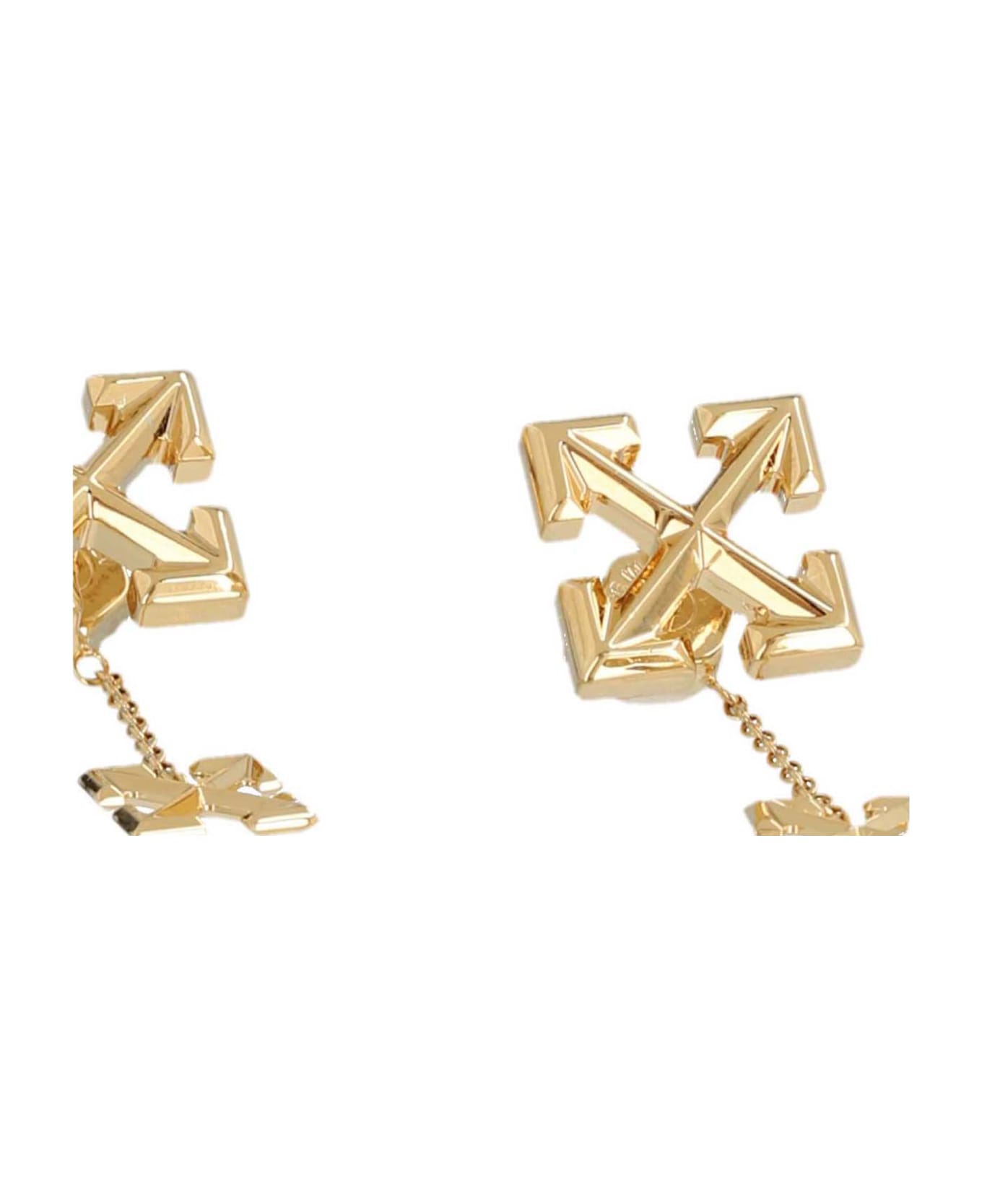 Off-White 'double Arrow' Earrings - Gold