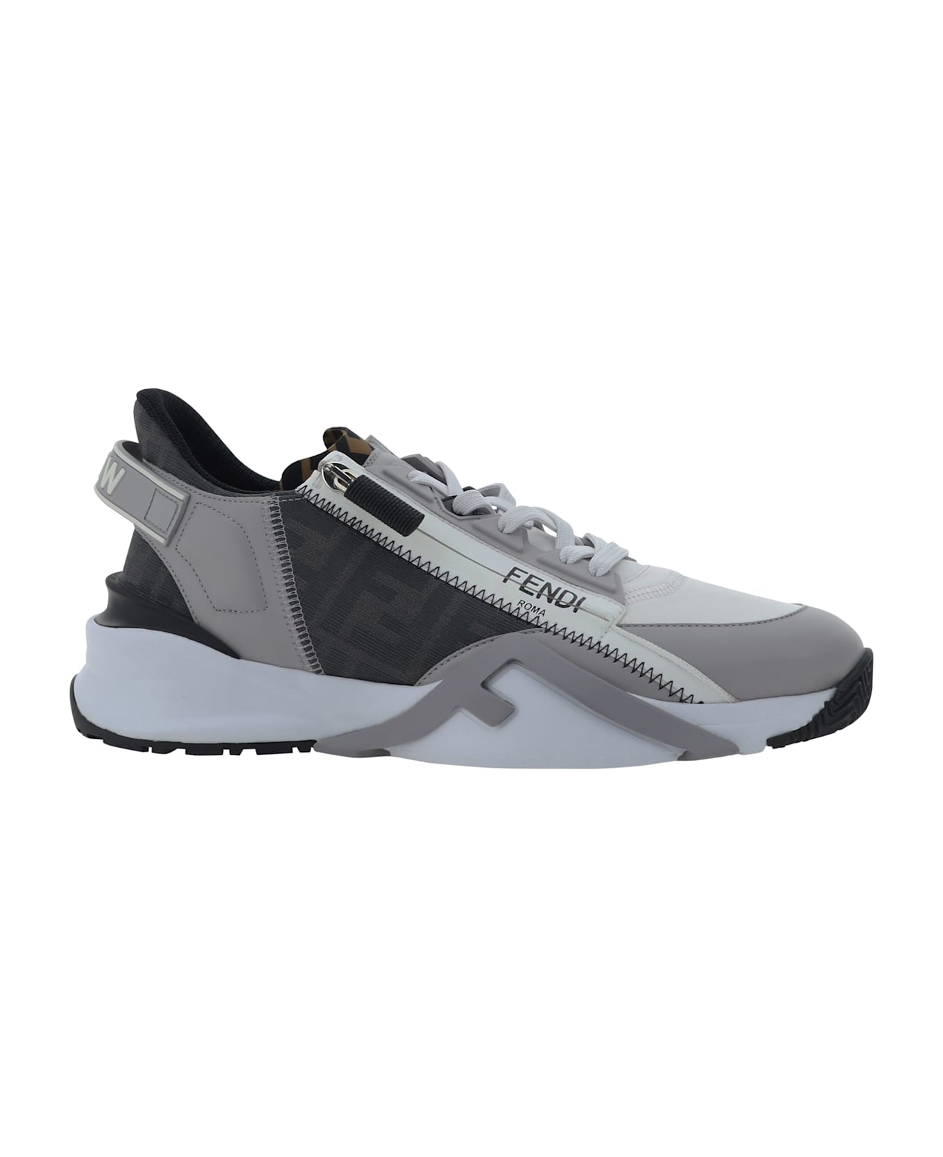 Fendi Flow Low-top Sneakers - Uwhit+accia.fer+grig