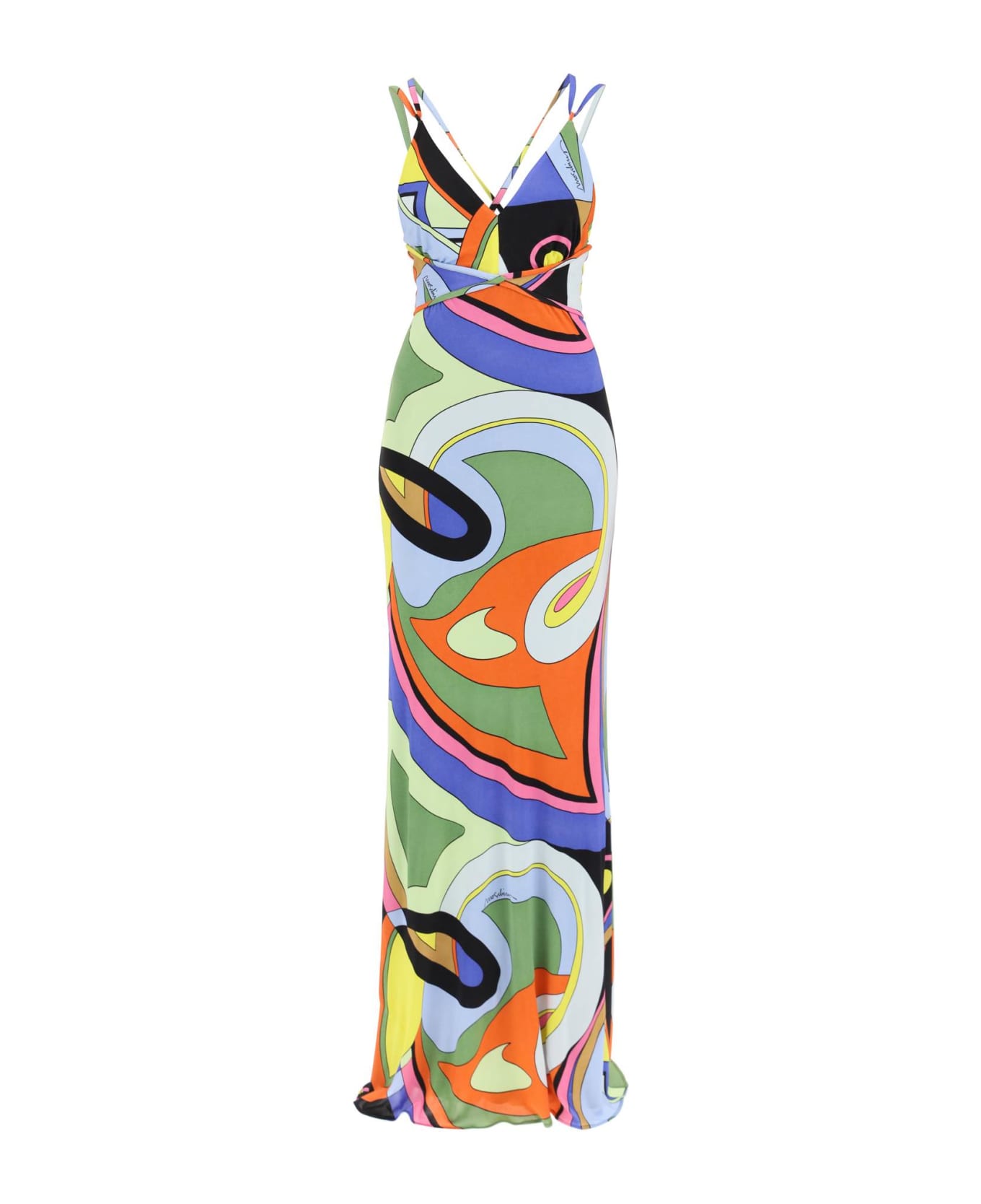 Moschino Multicolor Printed Jersey Maxi Dress - FANTASIA VARIANTE UNICA