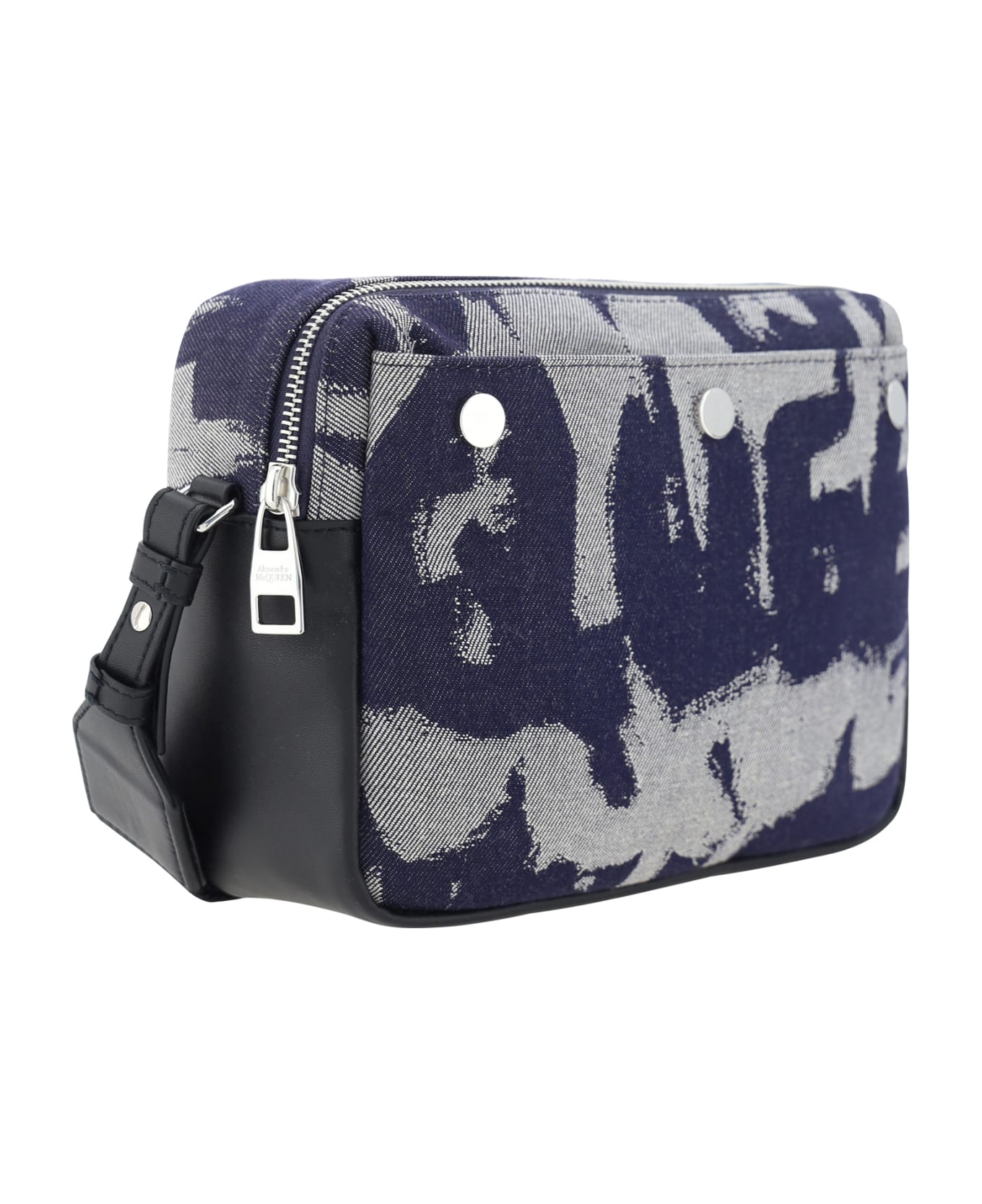 Alexander McQueen Shoulder Bag - Dk Blue/ivory/black