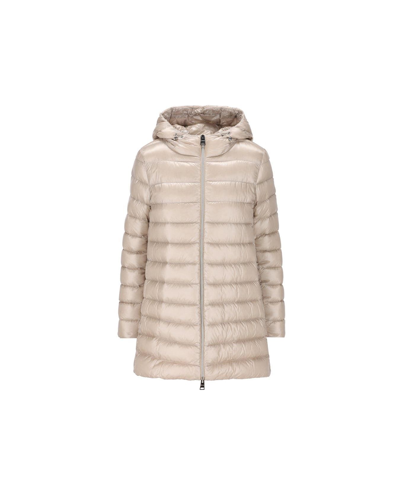 Herno Drawstring Hooded Puffer Parka - Chantilly