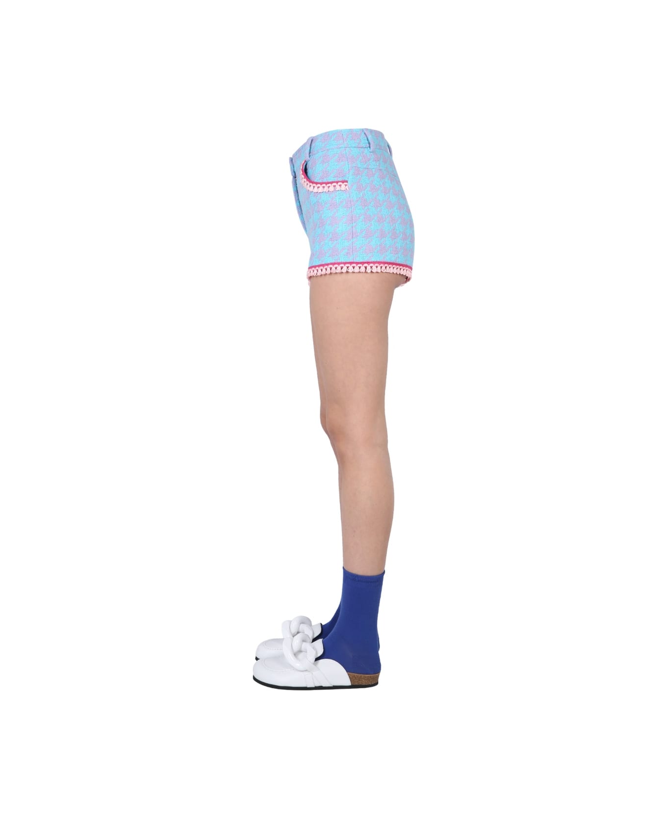 Moschino Houndstooth Shorts - AZURE