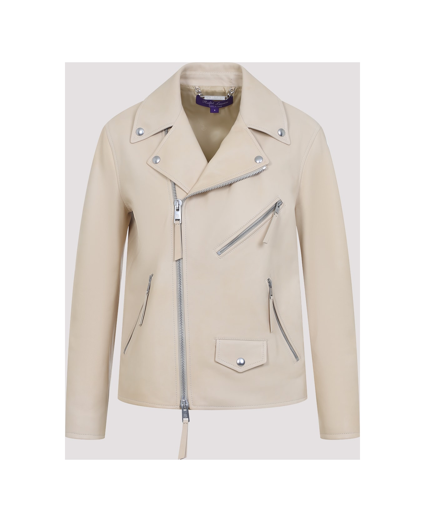Ralph Lauren Leather Biker - Light Sand