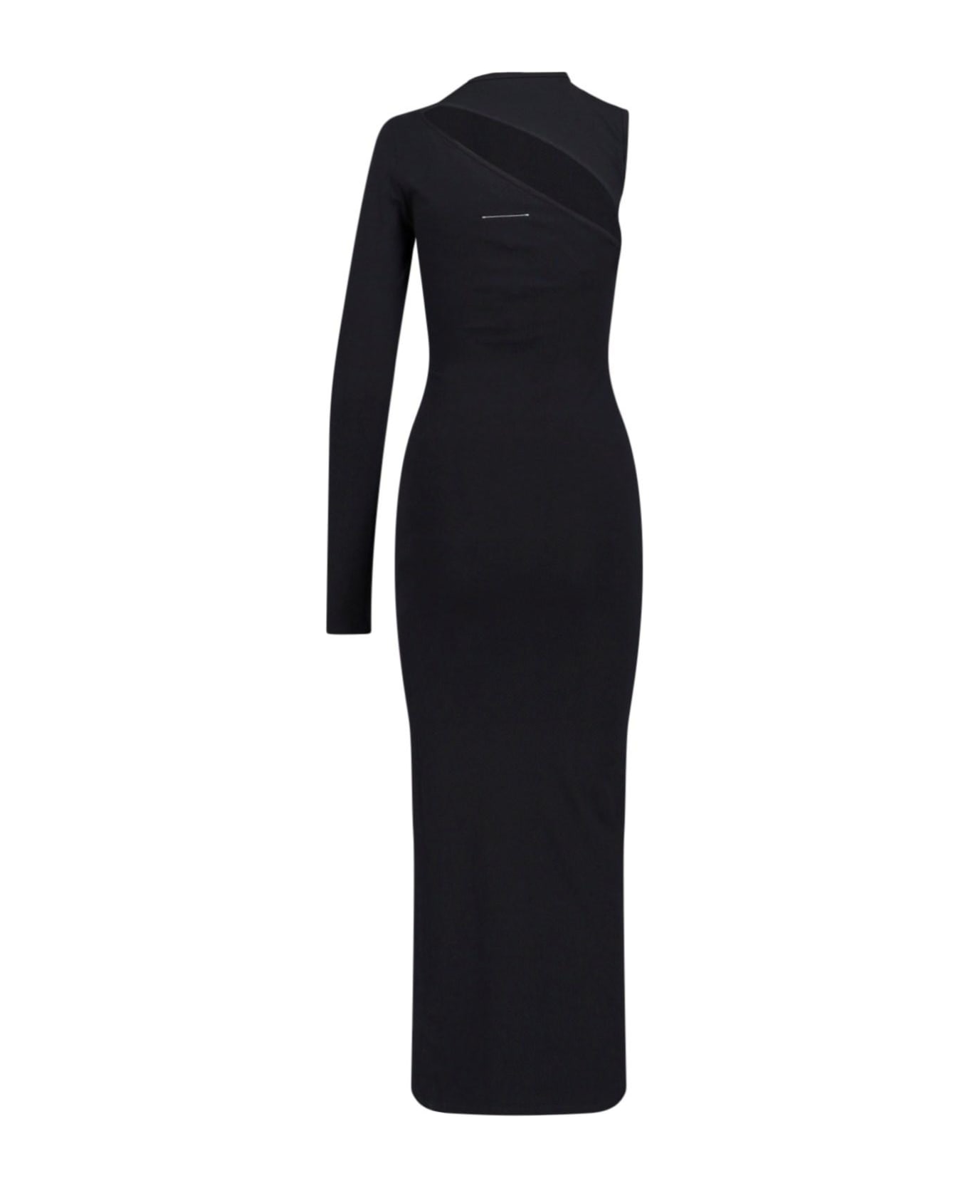 MM6 Maison Margiela Asymmetric Maxi Dress - Black