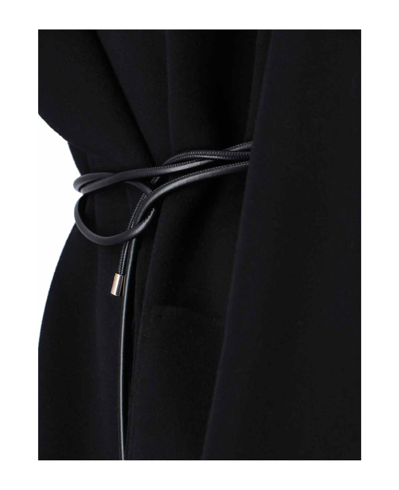 SportMax Virgin Wool Dressing Gown Coat - Black