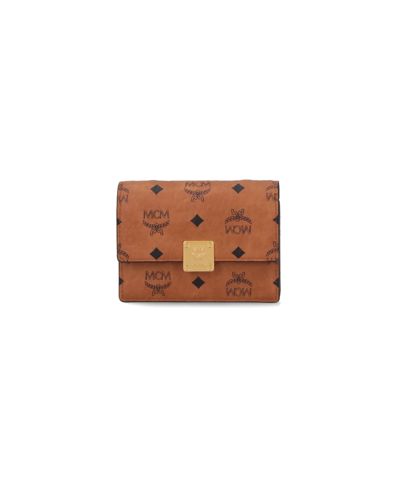 MCM 
aren
 Chain Wallet - Brown