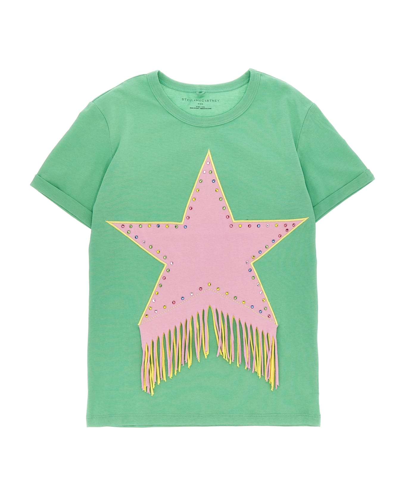Stella McCartney Kids Star T-shirt - Verde acqua