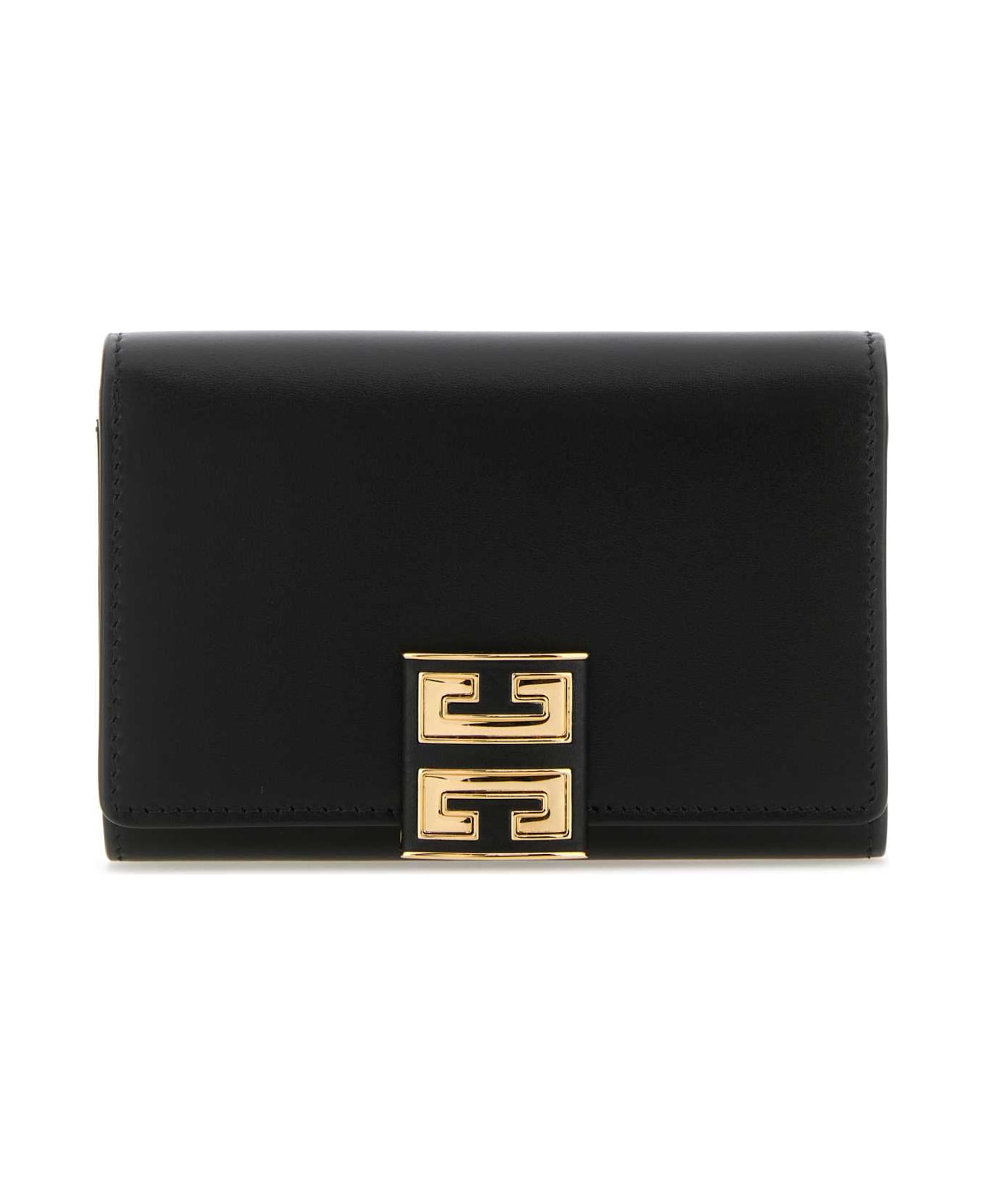 Givenchy Black Leather 4g Wallet - BLACK