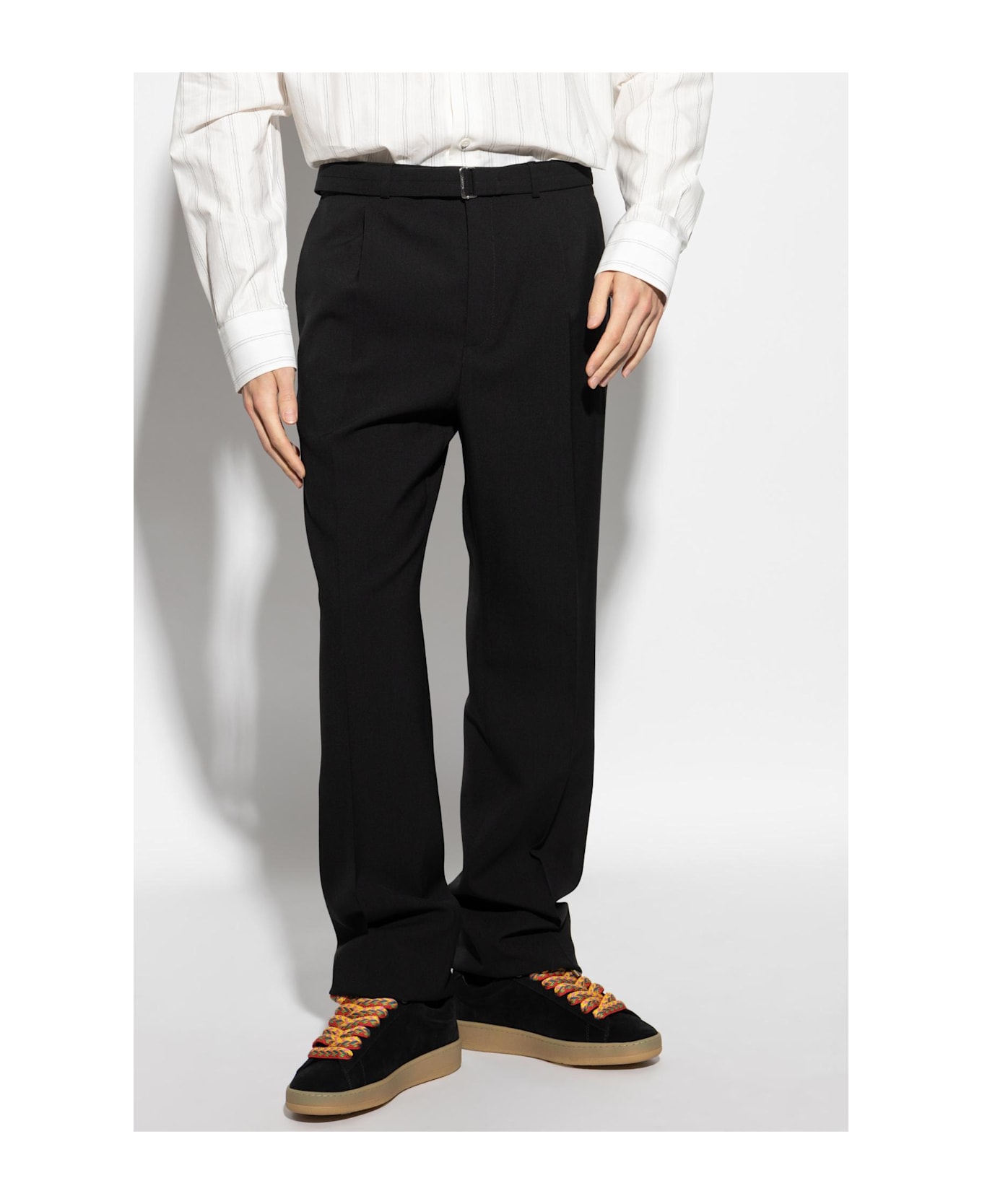 Lanvin Creased Trousers - Black