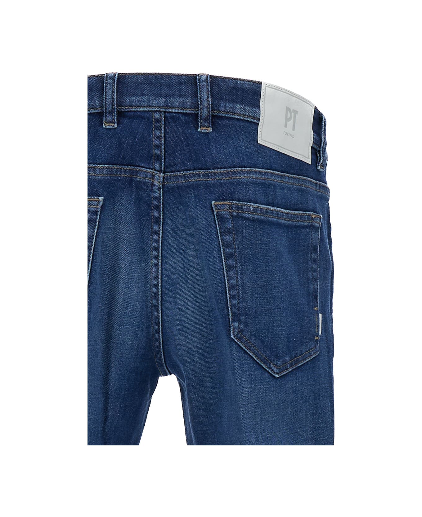 PT01 Blue Medium Waisted Jeans In Cotton Blend Man - Blu デニム