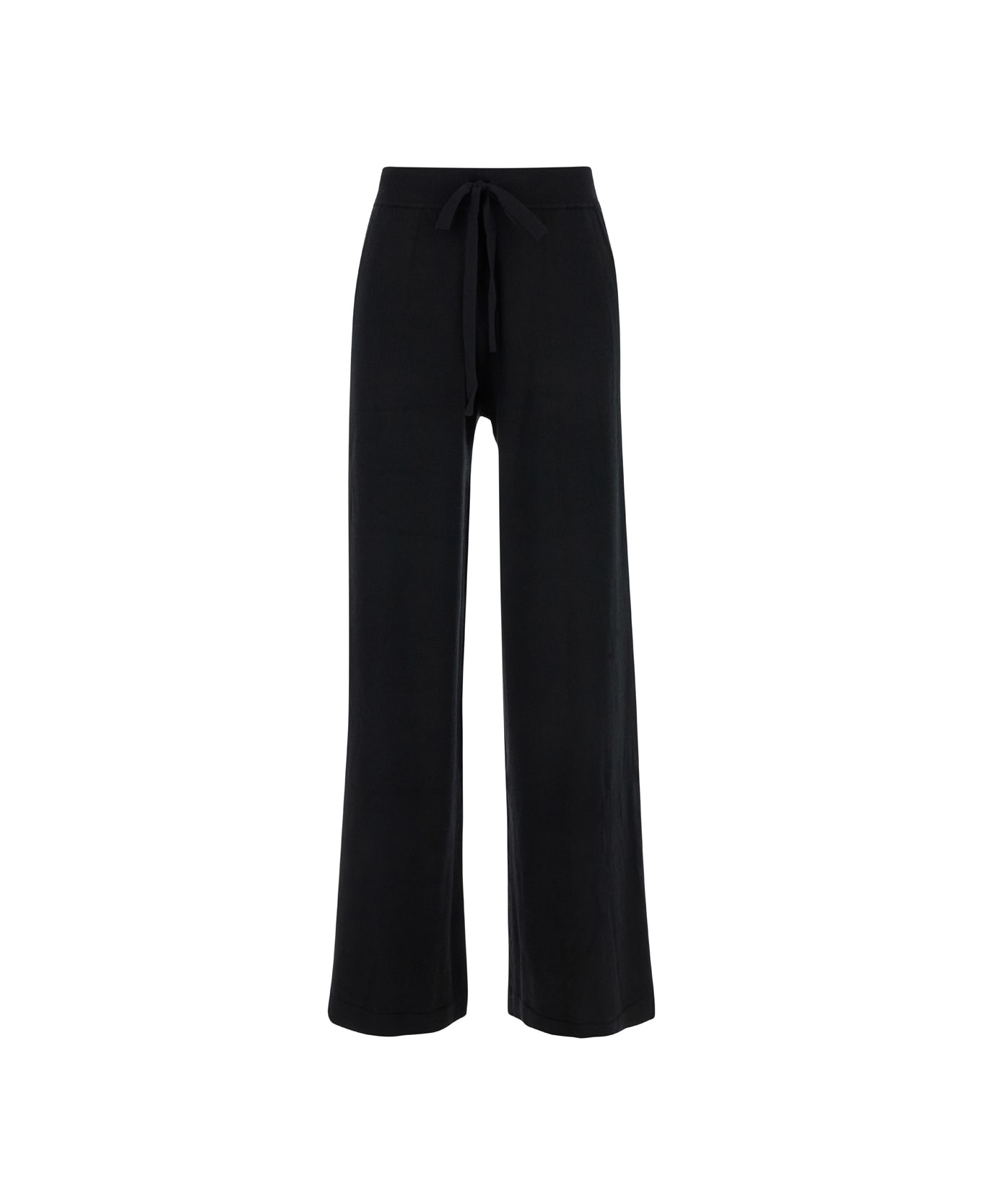 Parosh Black Relaxed Pants With Drawstring In Fabric Woman - Black