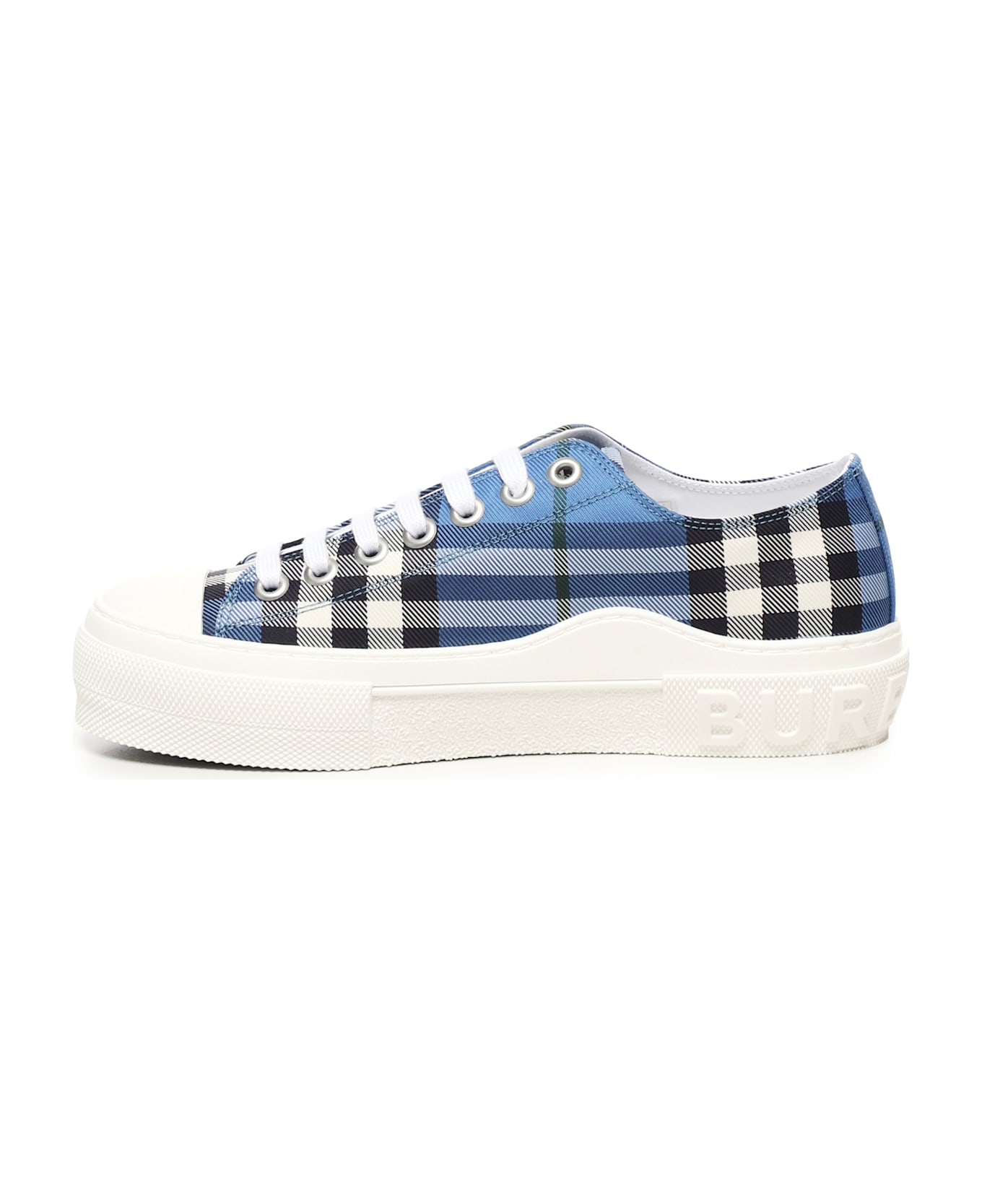 Burberry Check Sneakers - Blue