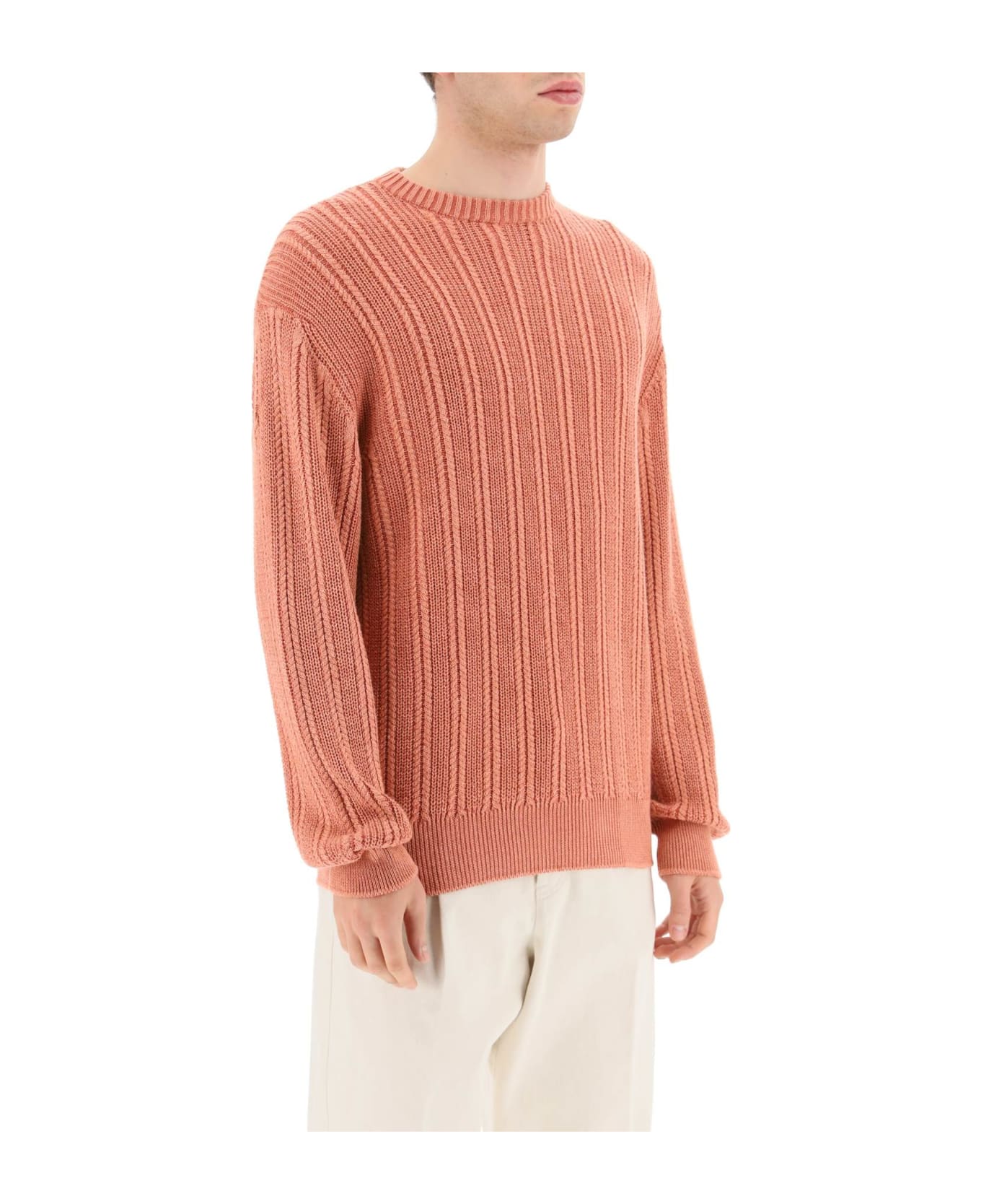 Agnona Cashmere, Silk And Cotton Sweater - CORAL (Pink)