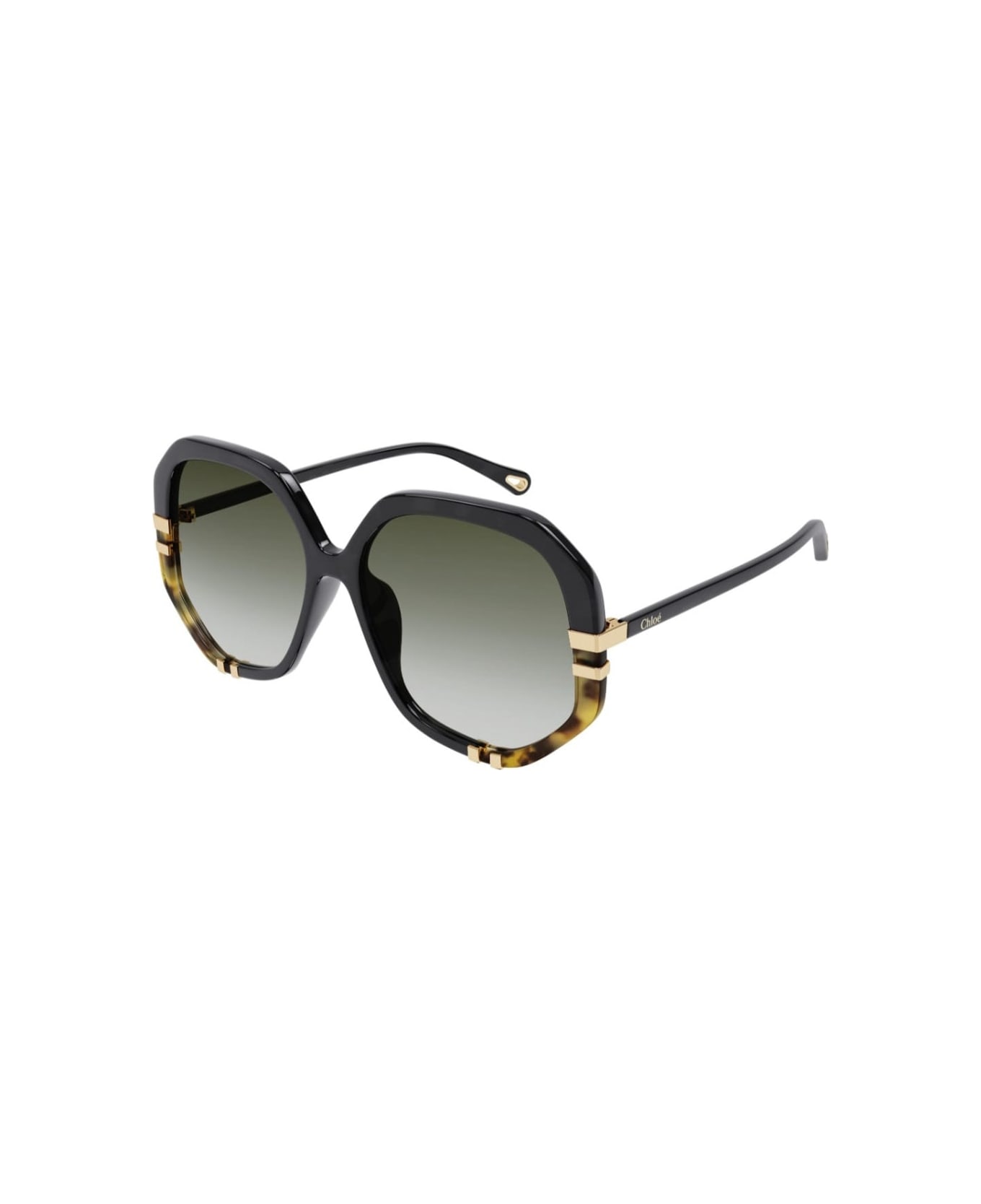 Chloé Eyewear CH0105S 002 Sunglasses - Black and tortoise サングラス