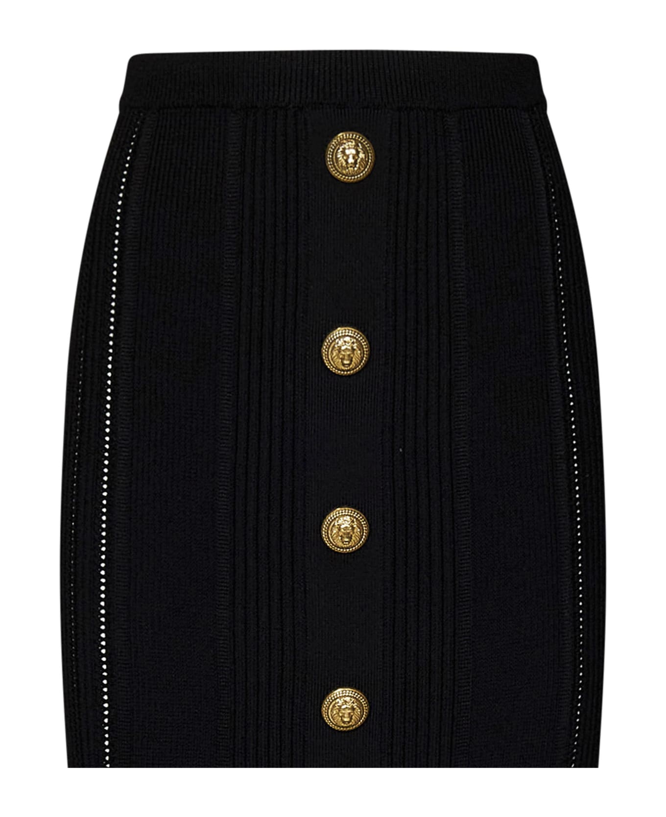Balmain Paris Midi Skirt - Black