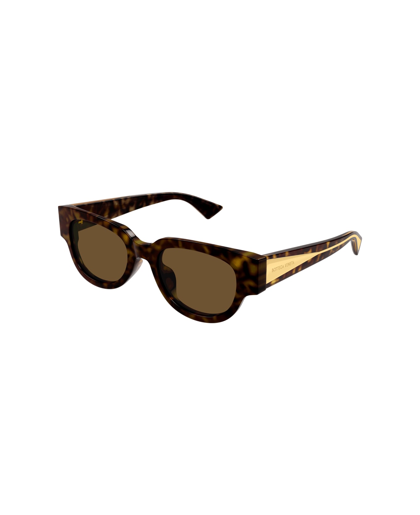 Bottega Veneta Eyewear Bv1278sa Tri-fold-line New Classic 002 Sunglasses - Marrone