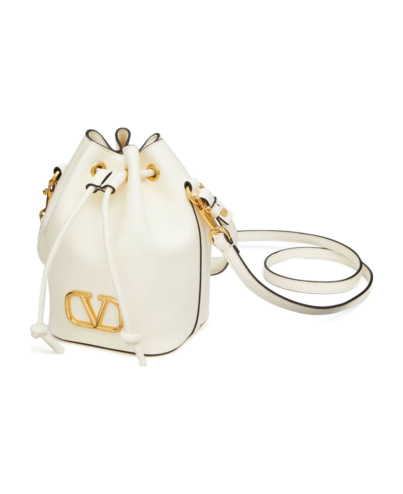 Valentino Garavani Vlogo Signature Bucket Bag - White