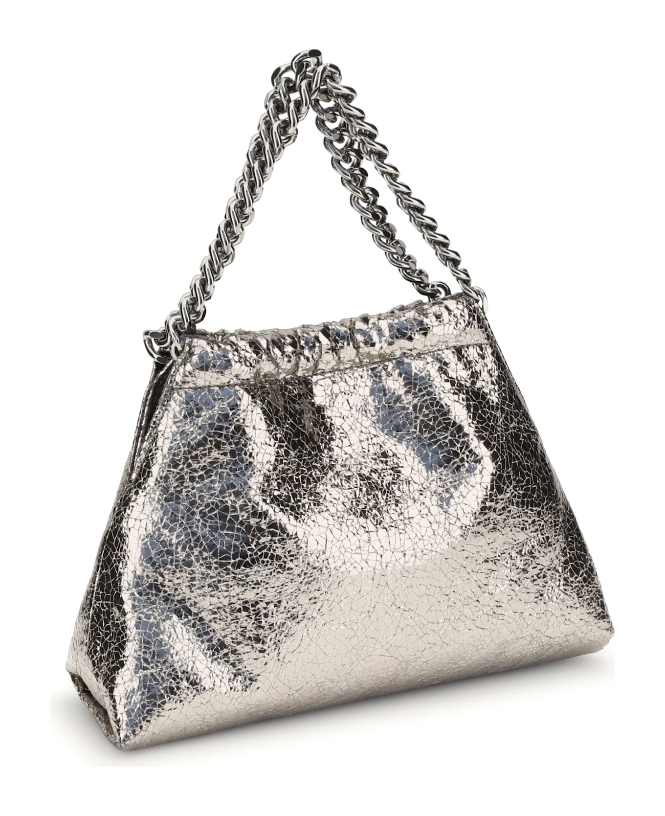 Stella McCartney Metallic Crackle-effect Falabella Shoulder Bag