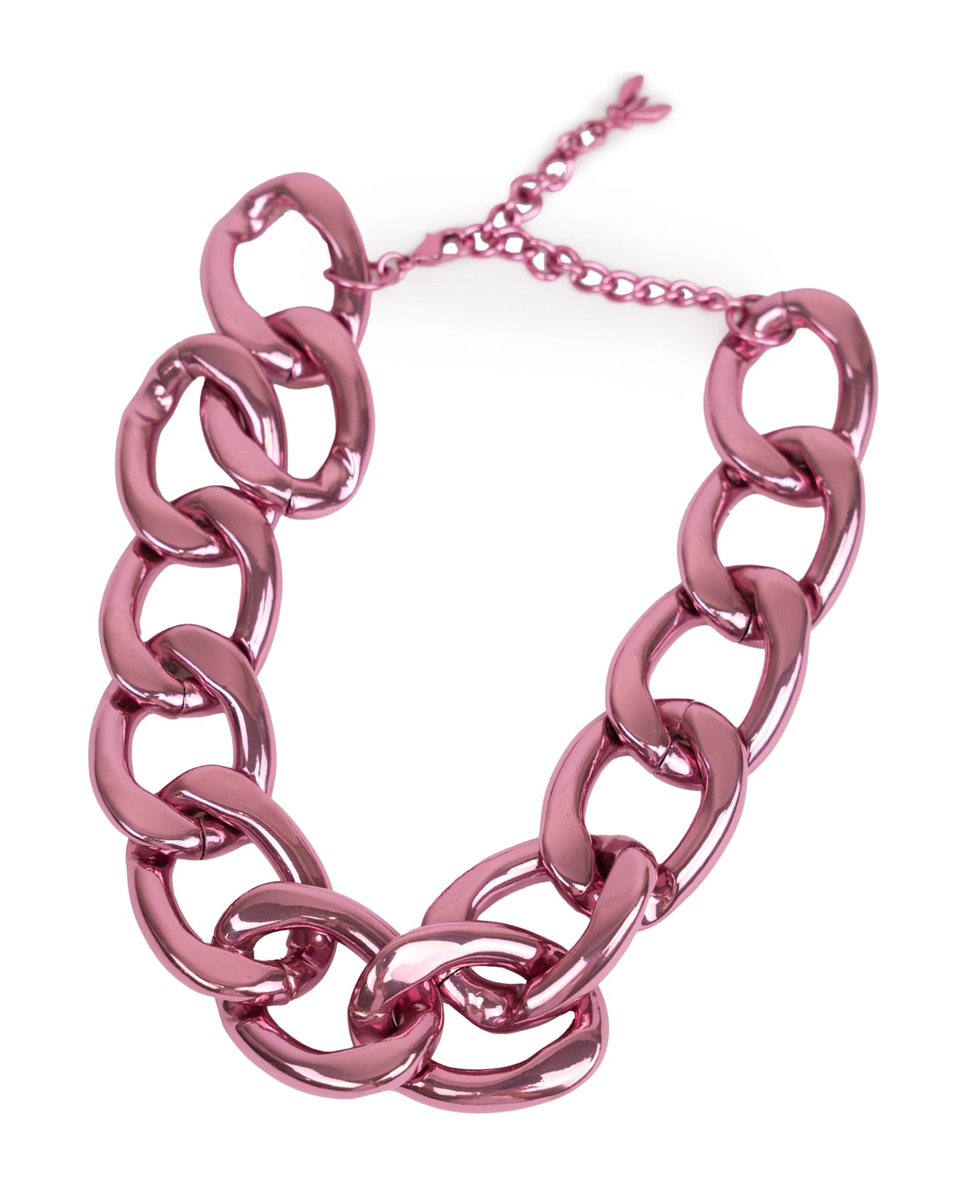Patrizia Pepe Pink Gold Brass Choker Necklace - Cold pink