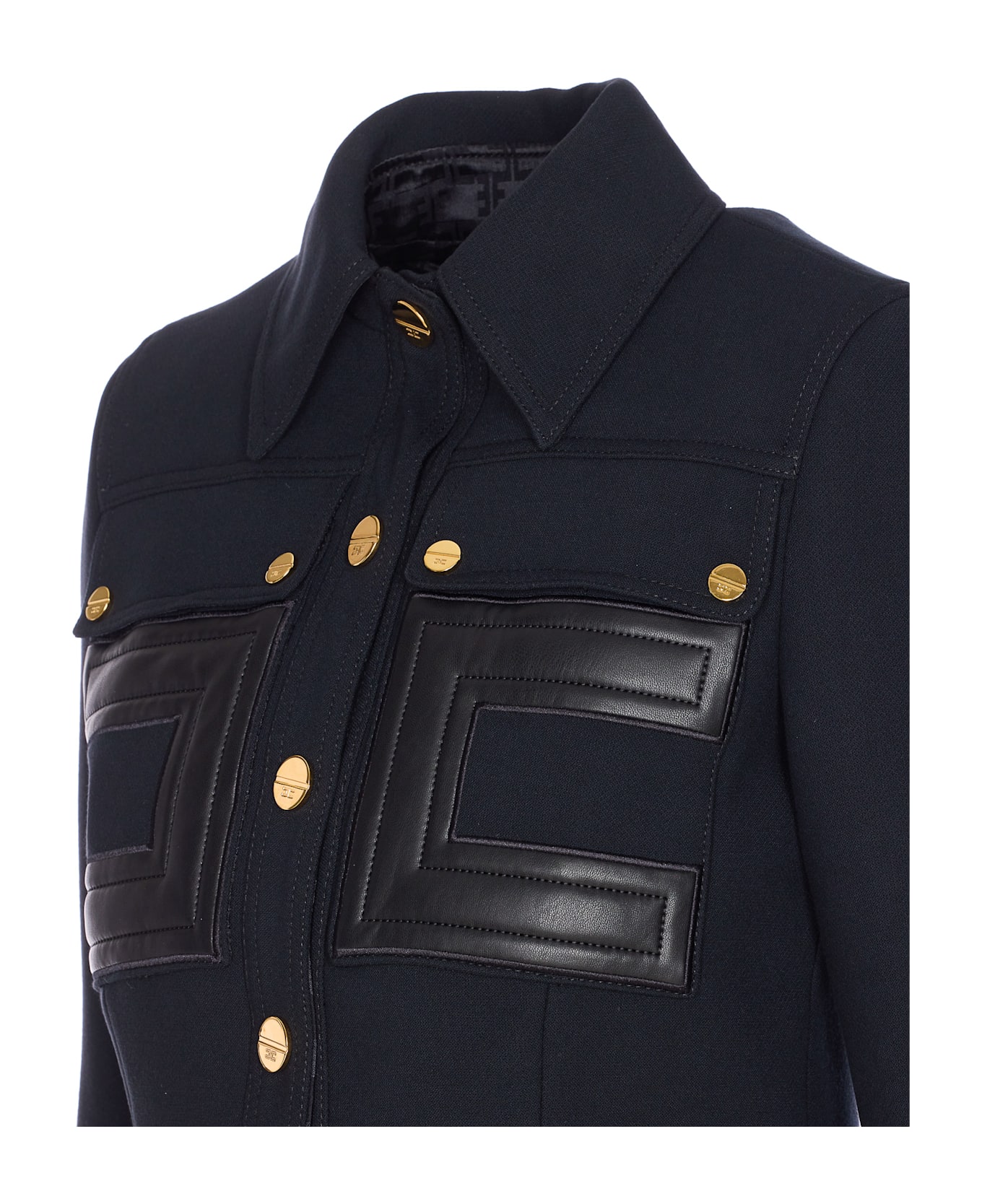 Elisabetta Franchi Cropped Jacket - Black