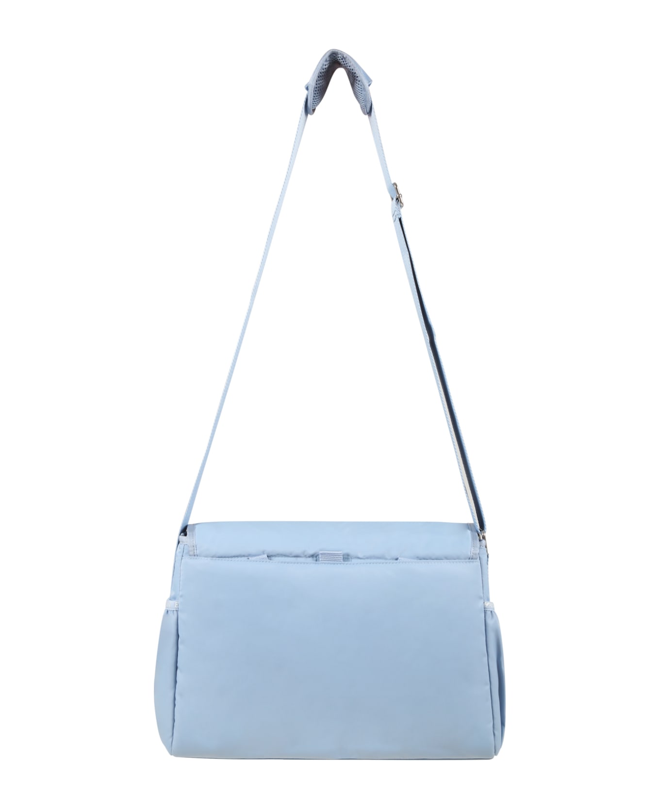 Emporio Armani Light Blue Mum Bag For Baby Boy With Logo - Light Blue