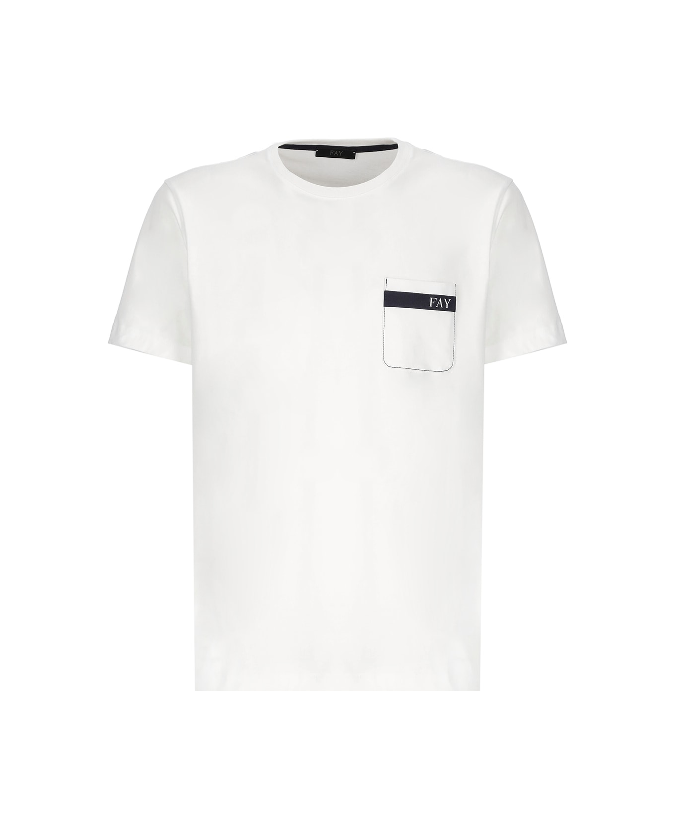 Fay Logoed T-shirt - White シャツ