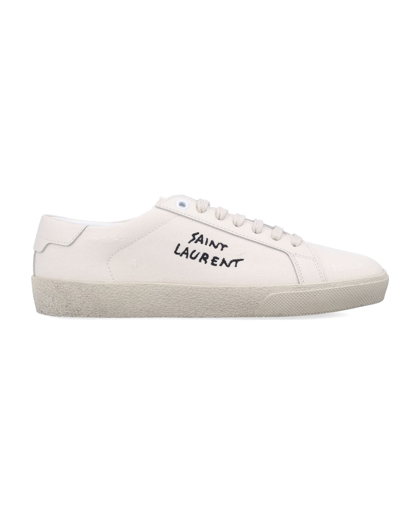 Saint Laurent Court Classic Sl/06 Woman
s Sneakers In Canvas - CREAM