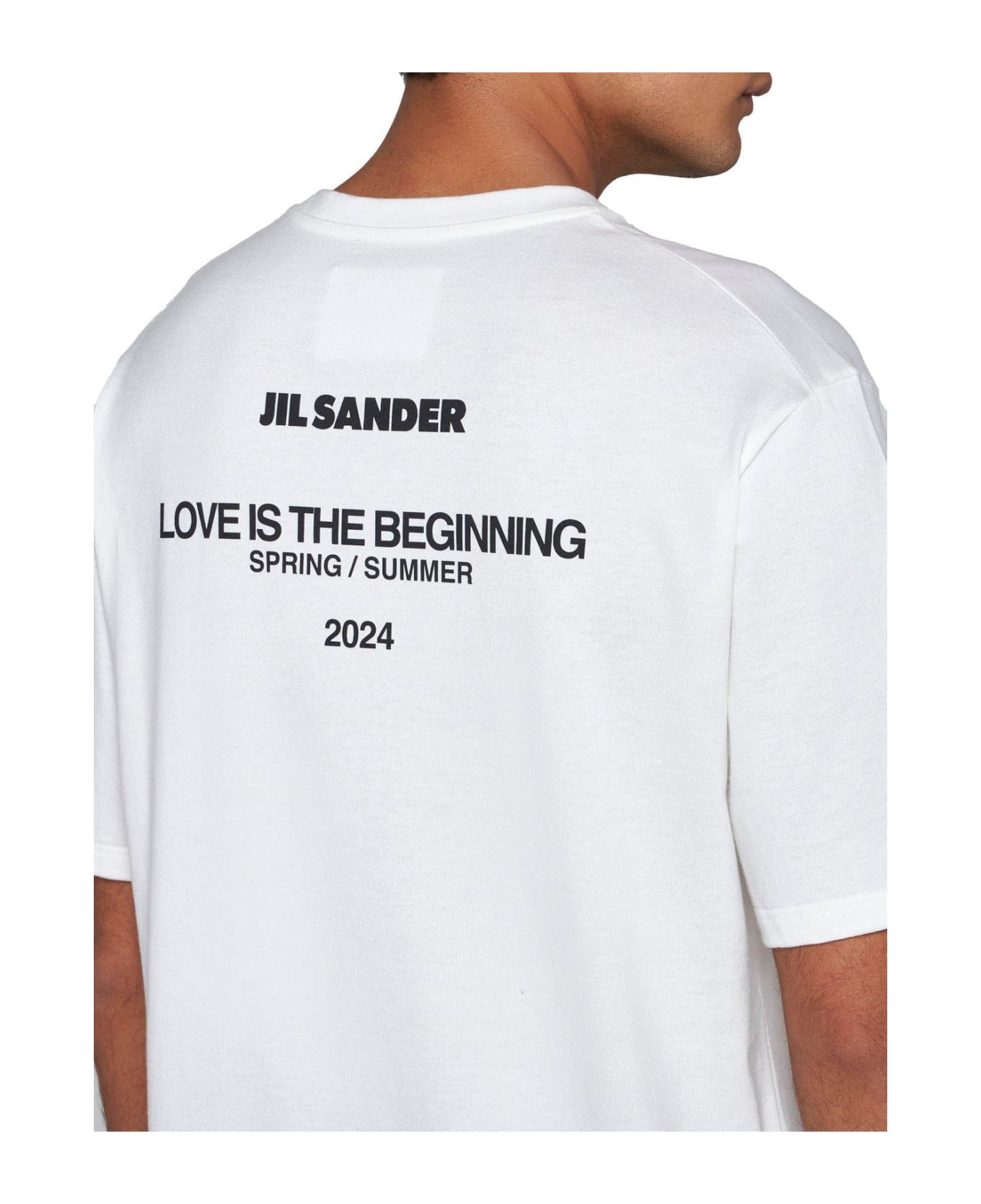Jil Sander + Logo Printed Crewneck T-shirt - Panna シャツ