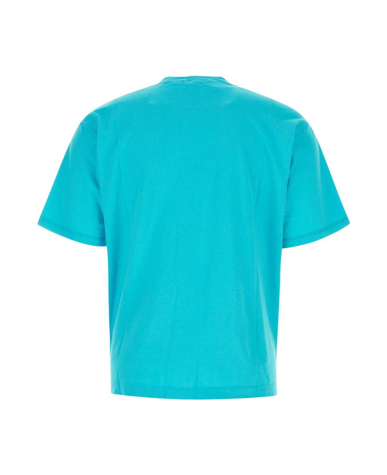 Stone Island Turquoise Cotton T-shirt - V0042