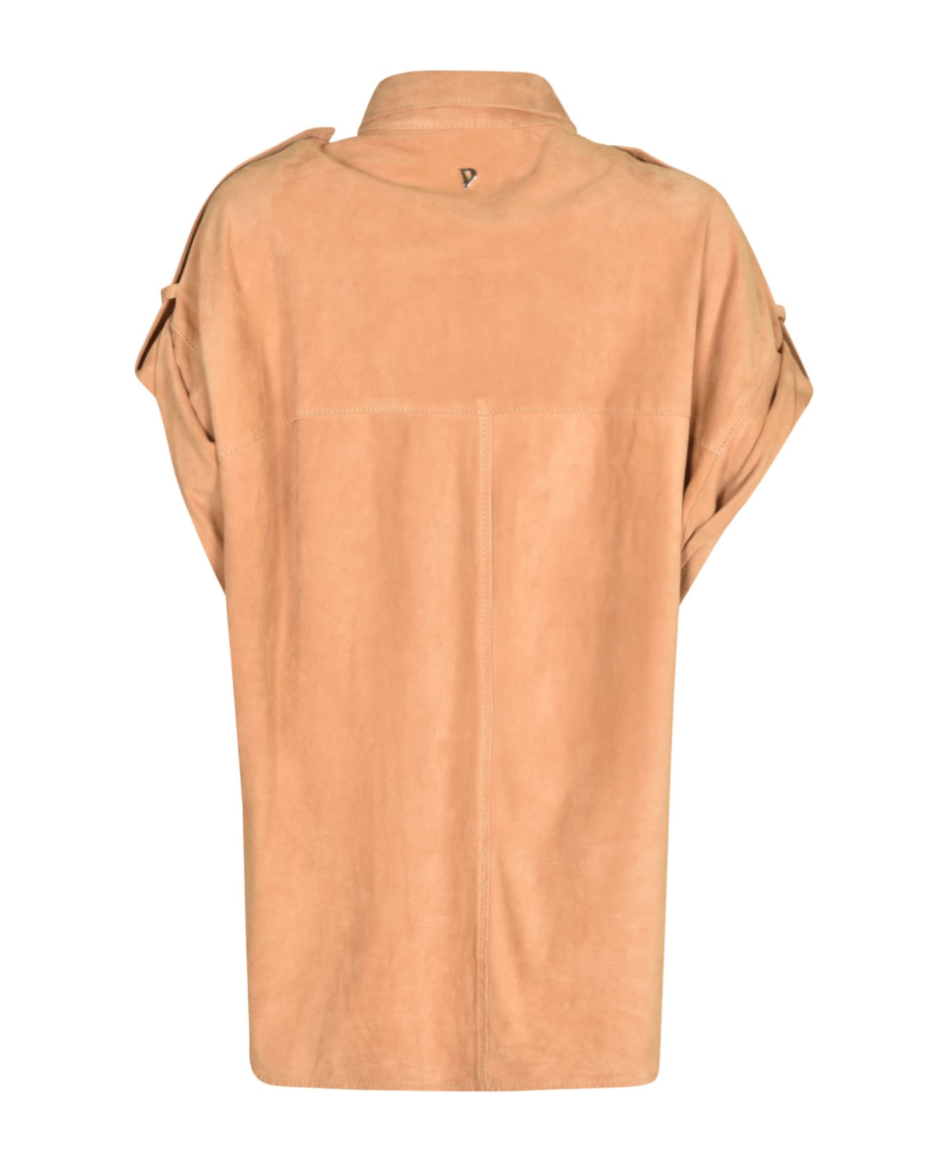 Dondup Asymmetric Sleeved Round Hem Shirt - Brown