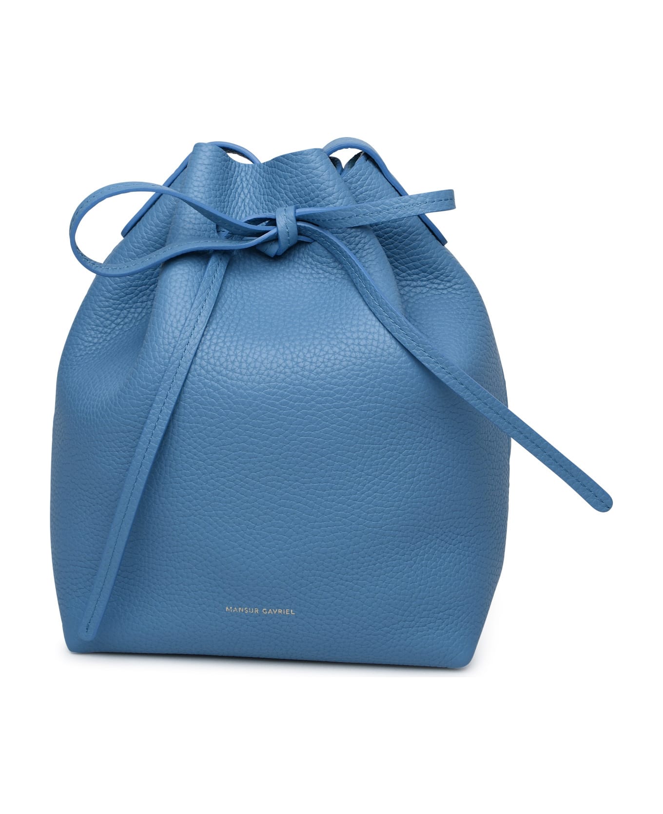 Mansur Gavriel Lago Leather Mini Bucket Bag - Blue