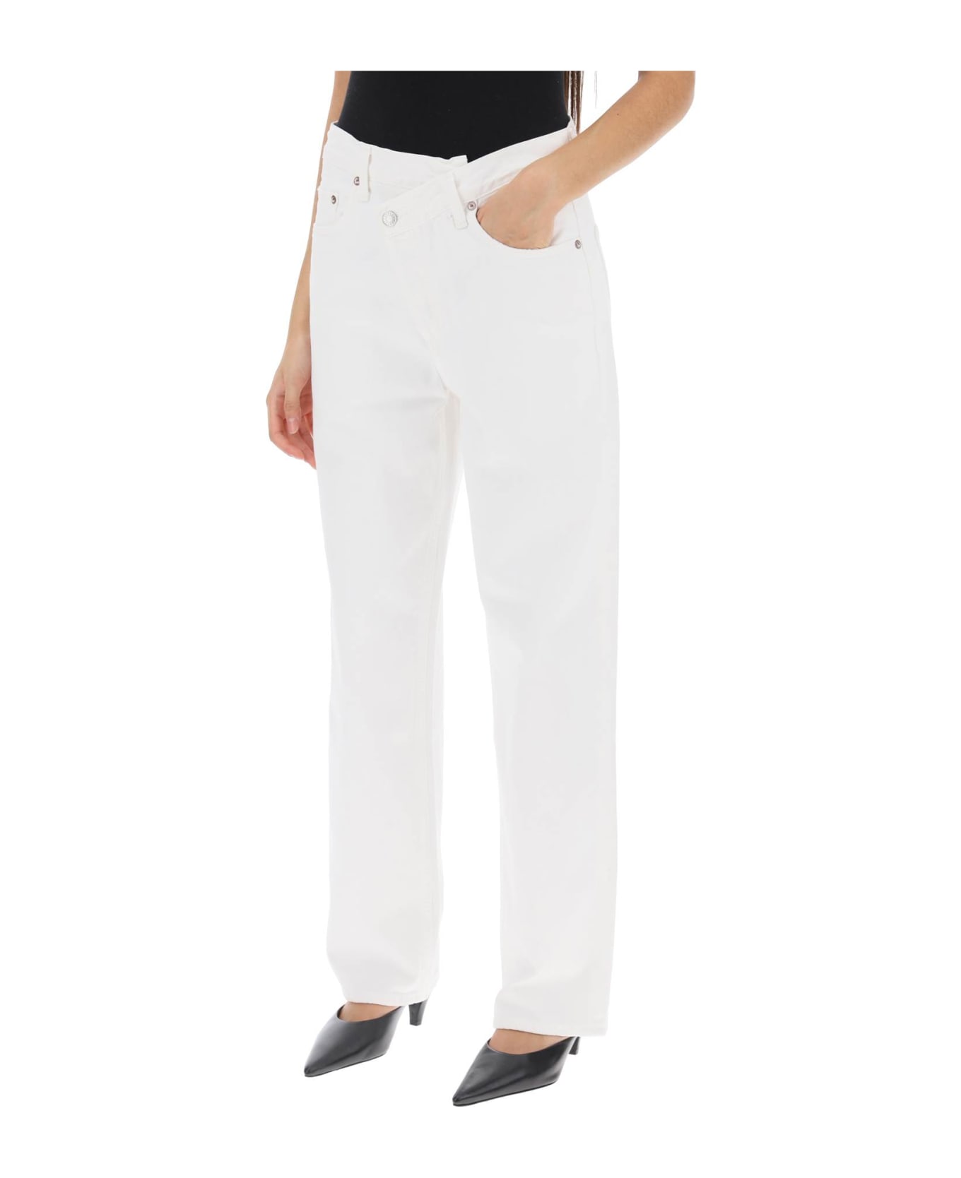 AGOLDE Criss Cross Jeans - MILK SHAKE (White)