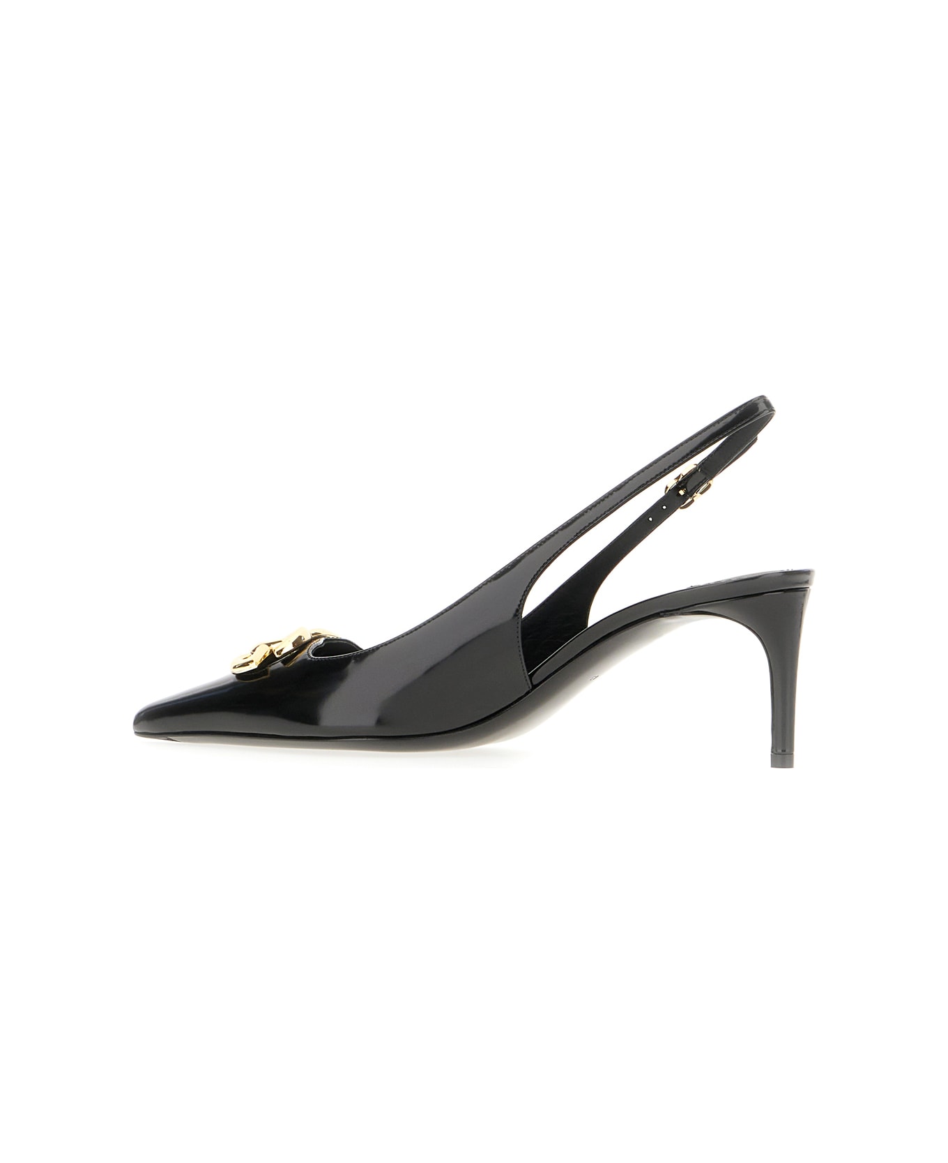 Dolce & Gabbana Black Leather Slingback - NERO