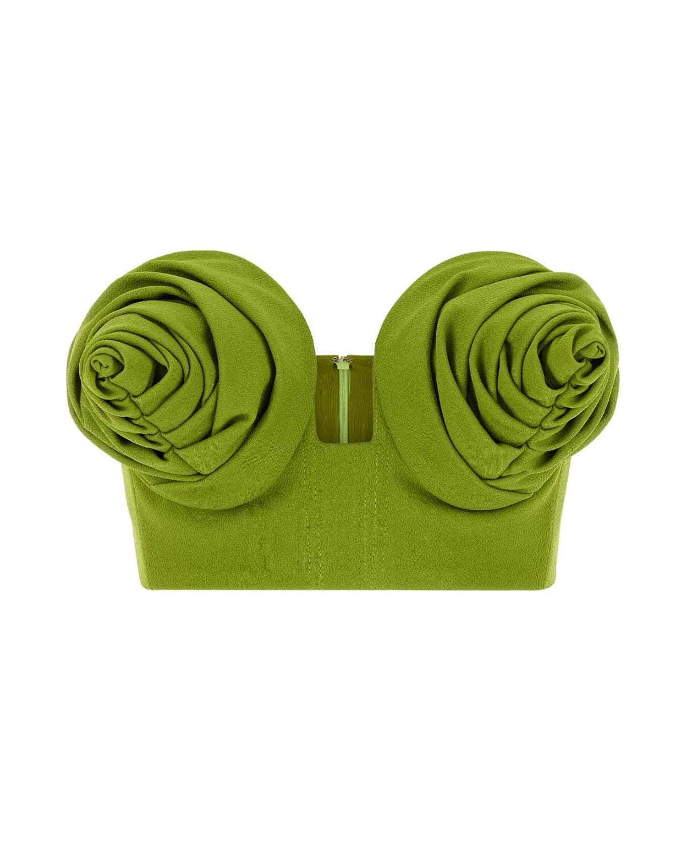 Jean Paul Gaultier Green Stretch Viscose Blend Crop-top - ACIDGREEN