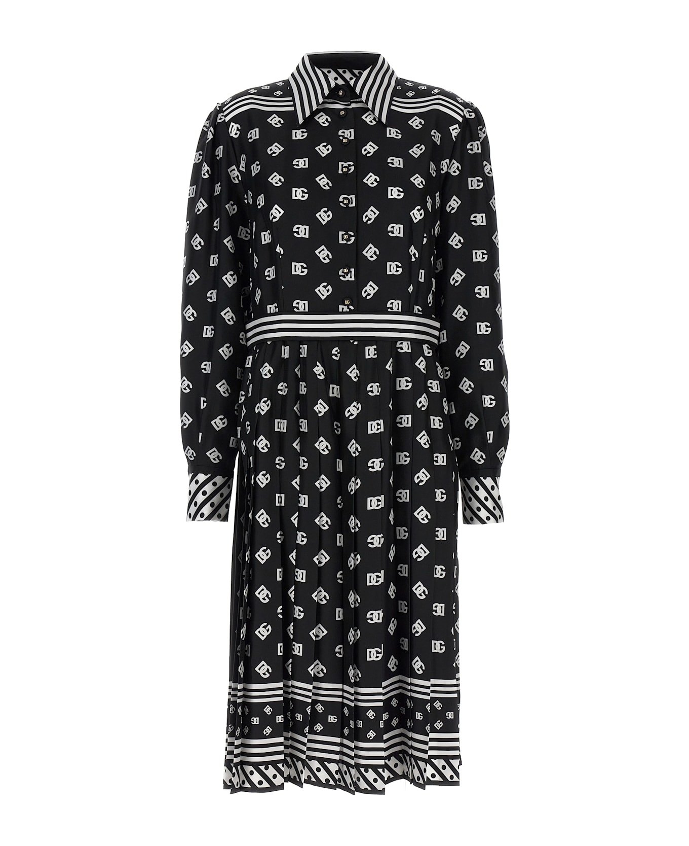 Dolce & Gabbana Scarf Dress - White/Black