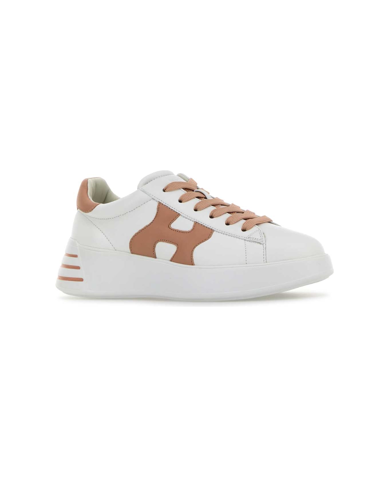 Hogan White Nappa Leather Hogan Rebel Sneakers - WHITE