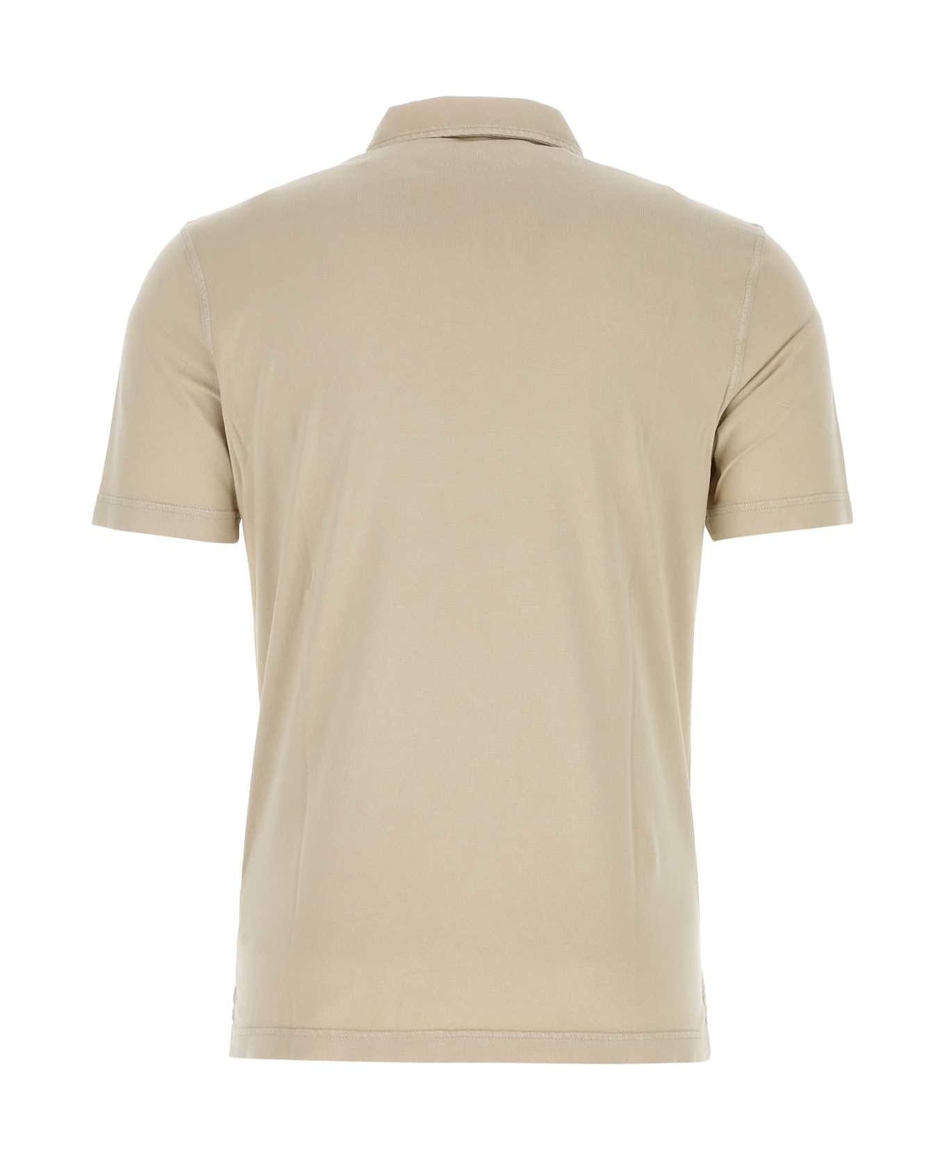 Fedeli Beige Cotton Polo Shirt - Navy ポロシャツ