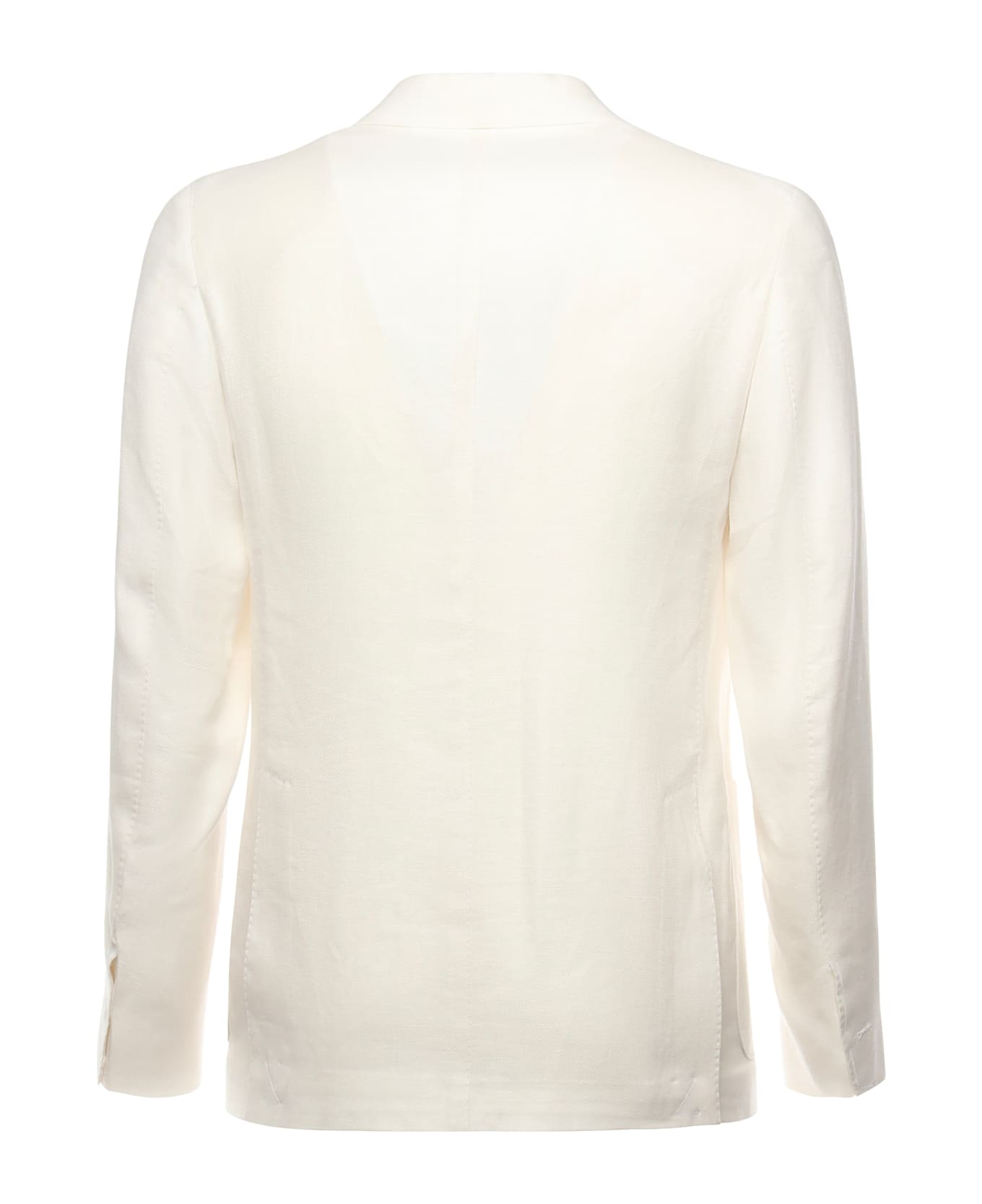 Eleventy Single-breasted Soft Linen Jacket - Beige