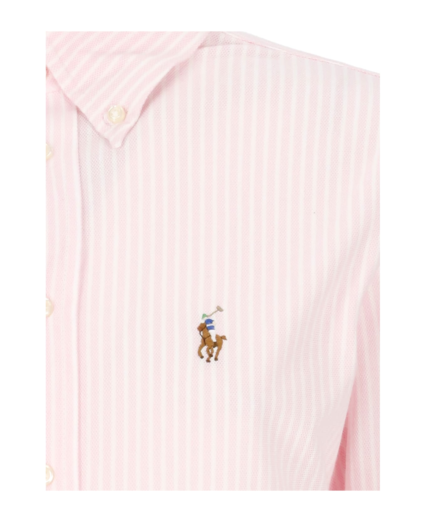 Ralph Lauren Pony Shirt - CARMEL PINK/WHITE
